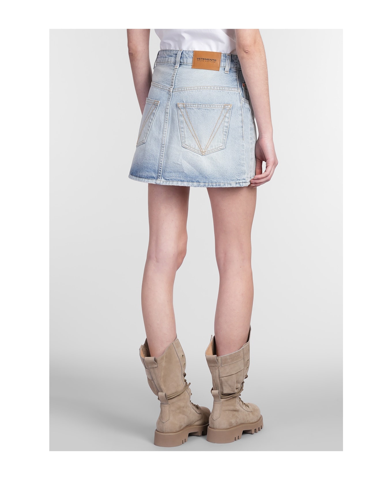 Skirt In Blue Denim - 3