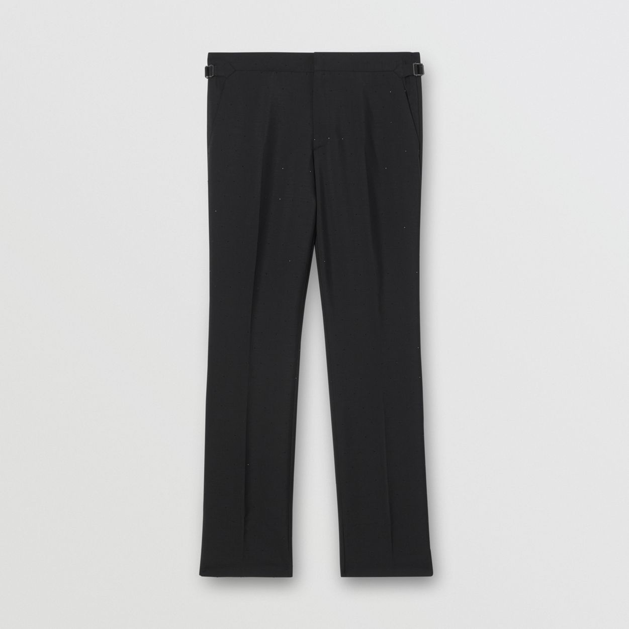 Classic Fit Embellished Mohair Wool Tailored Trousers - 1