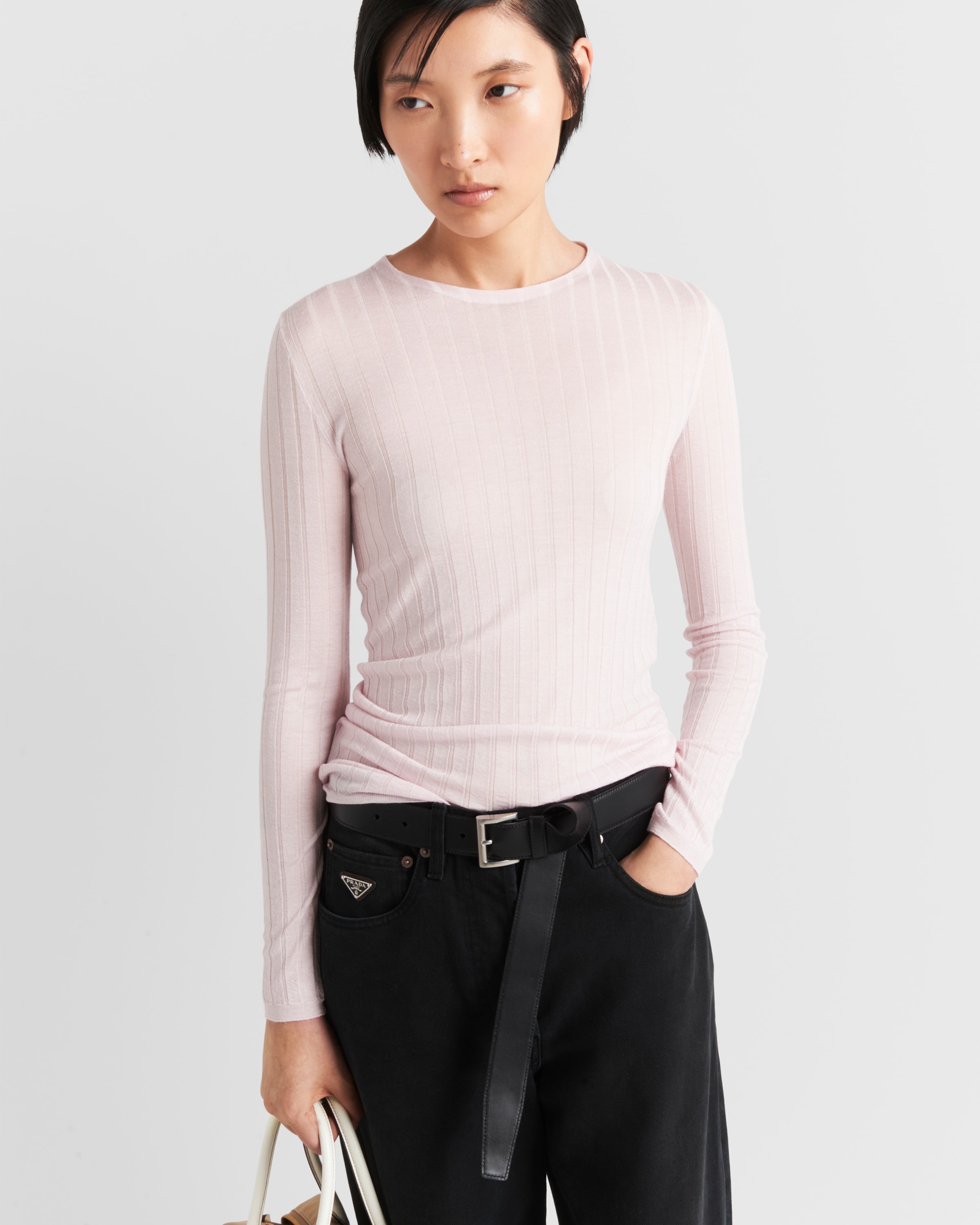 Cashmere and silk crew-neck sweater - 3