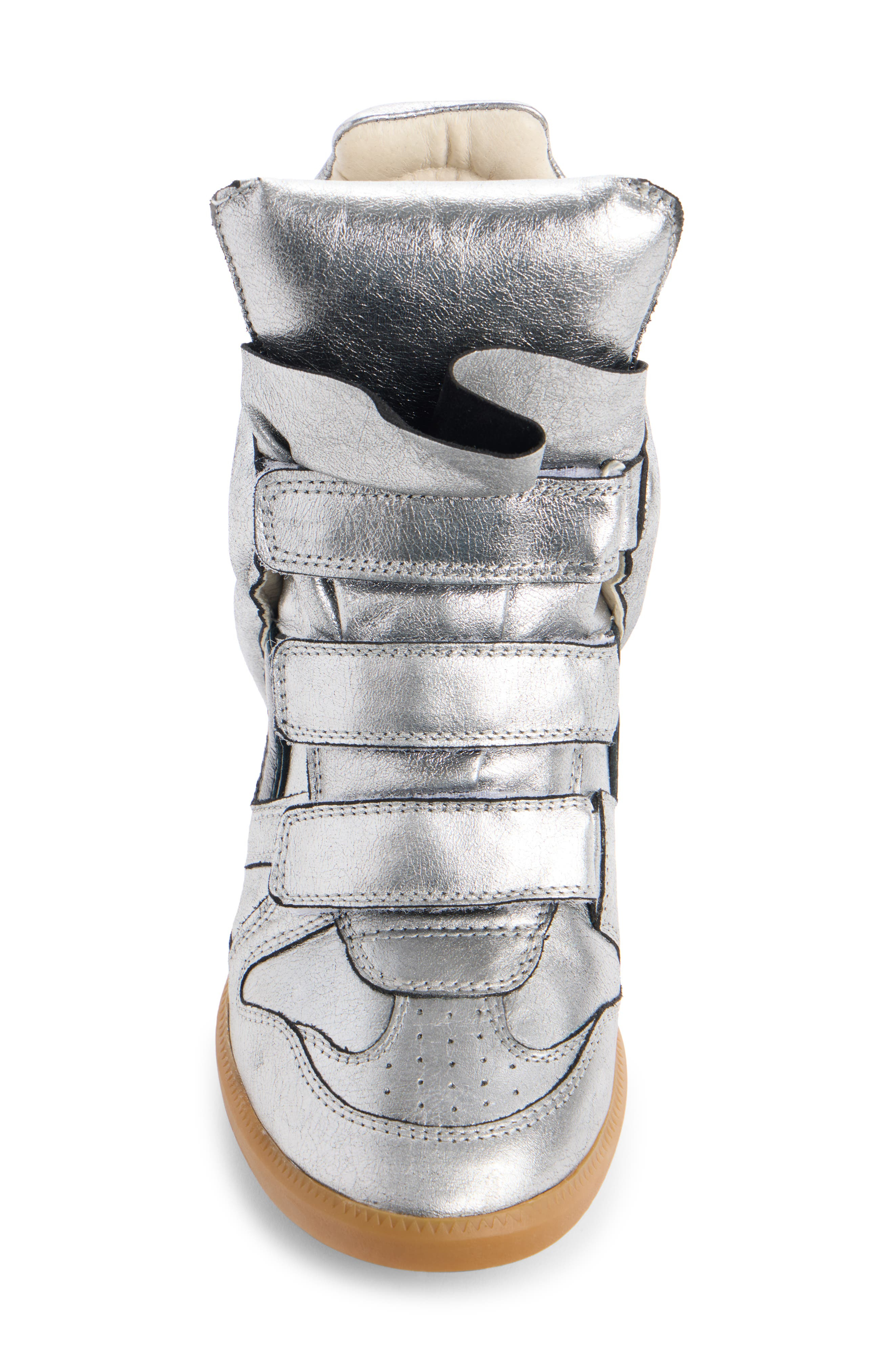 Isabel Marant Bekett Hidden Wedge High Top Sneaker in Gun Metal at Nordstrom - 4
