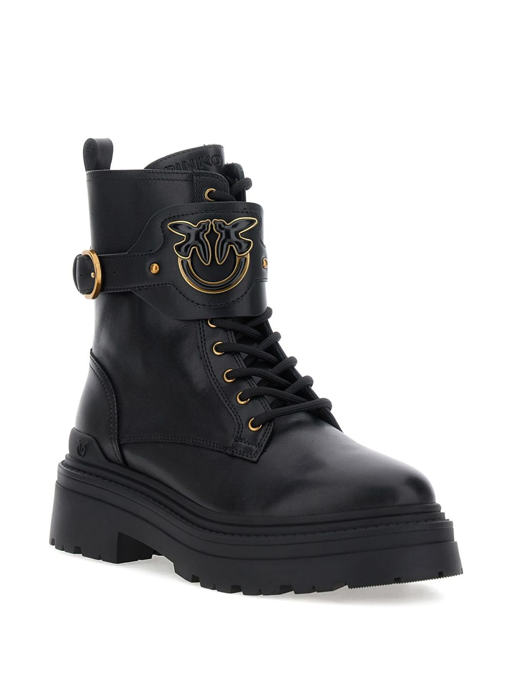 lace-up combat boots - 2