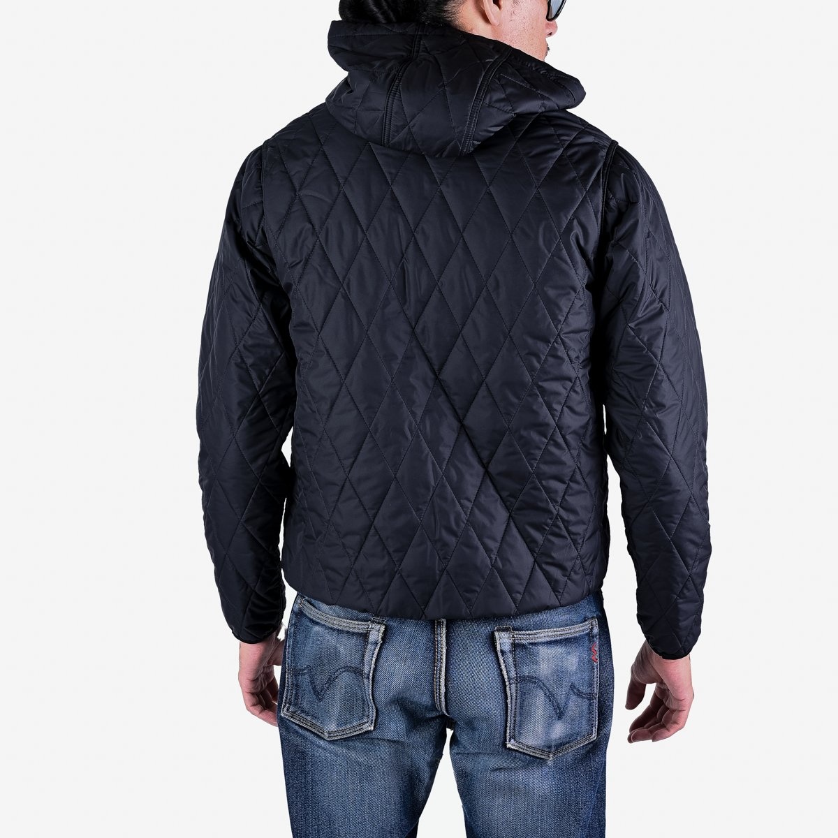IHJ-100-BLK Quilted Light Parka - Black - 3