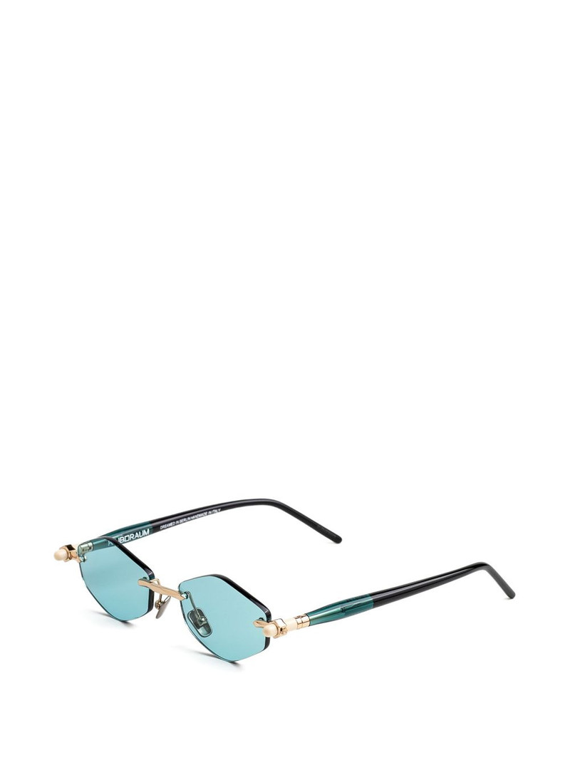 Kuboraum P60 geometric-frame rimless sunglasses outlook