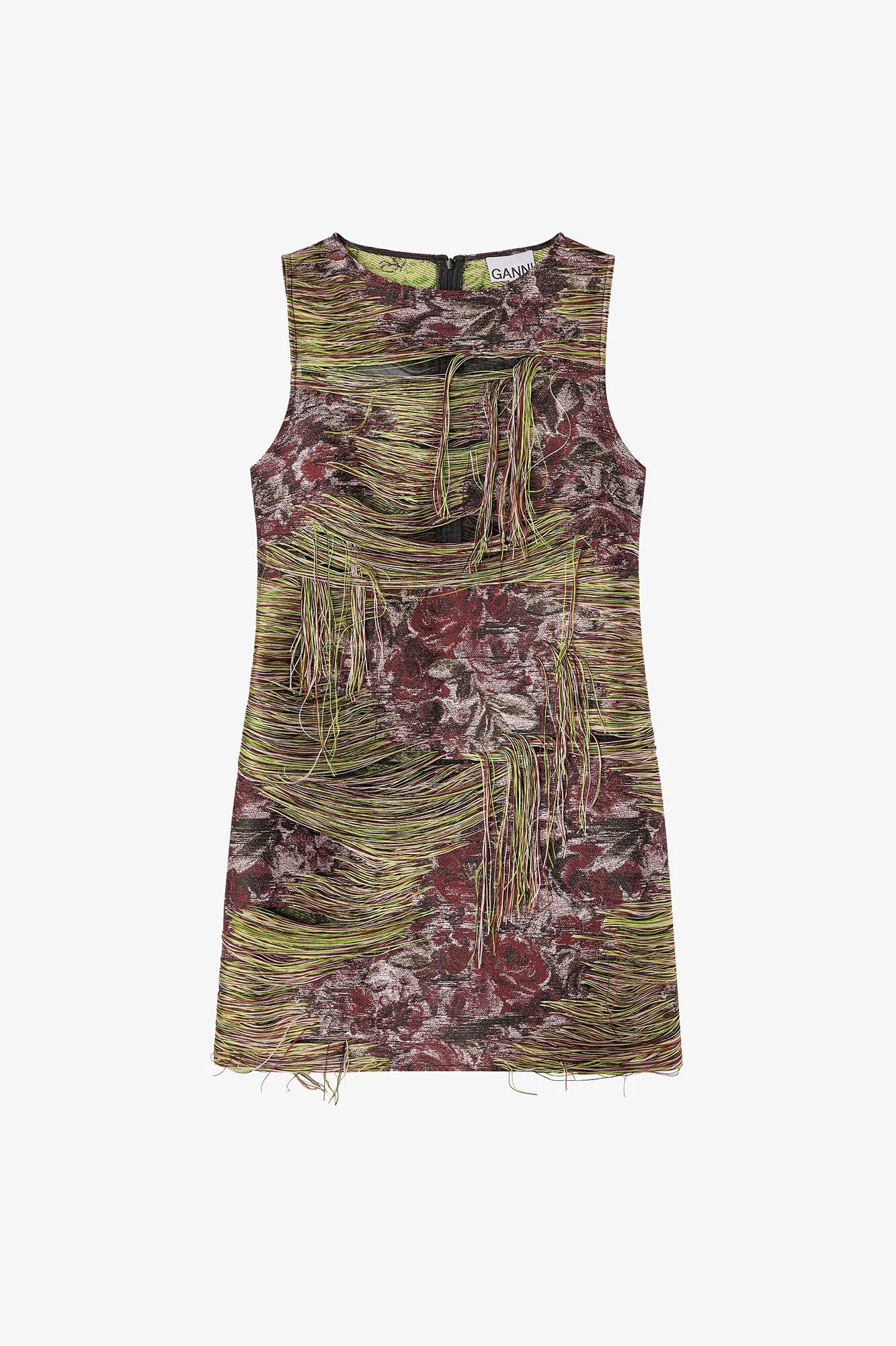 TAPESTRY FRINGED MINI DRESS - 1