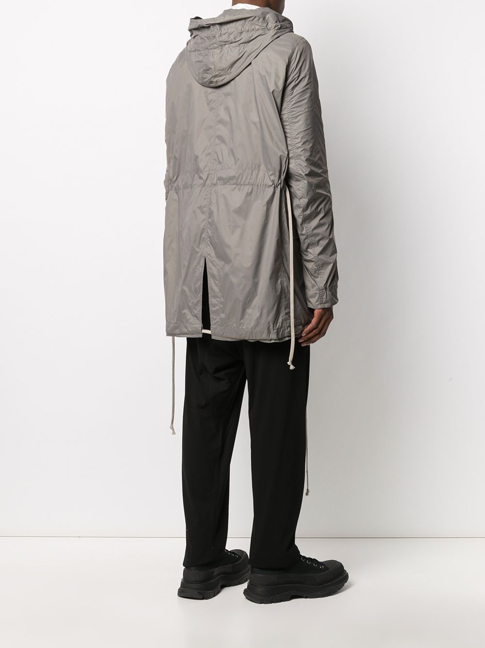 hooded midi raincoat - 4