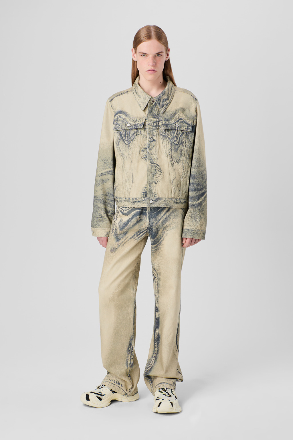 Sand-black Denim Jacket - 6