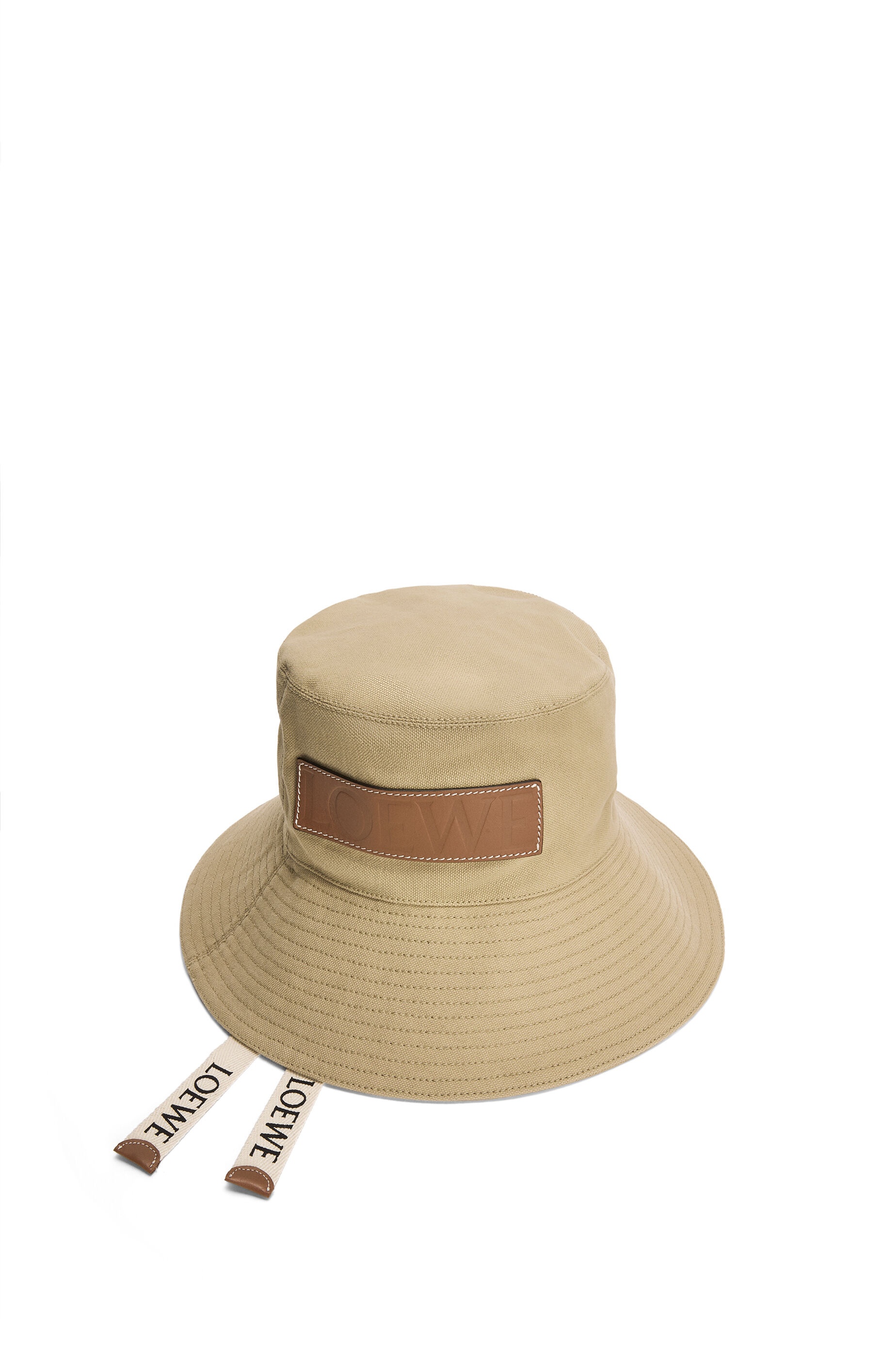 Fisherman hat in canvas and calfskin - 3