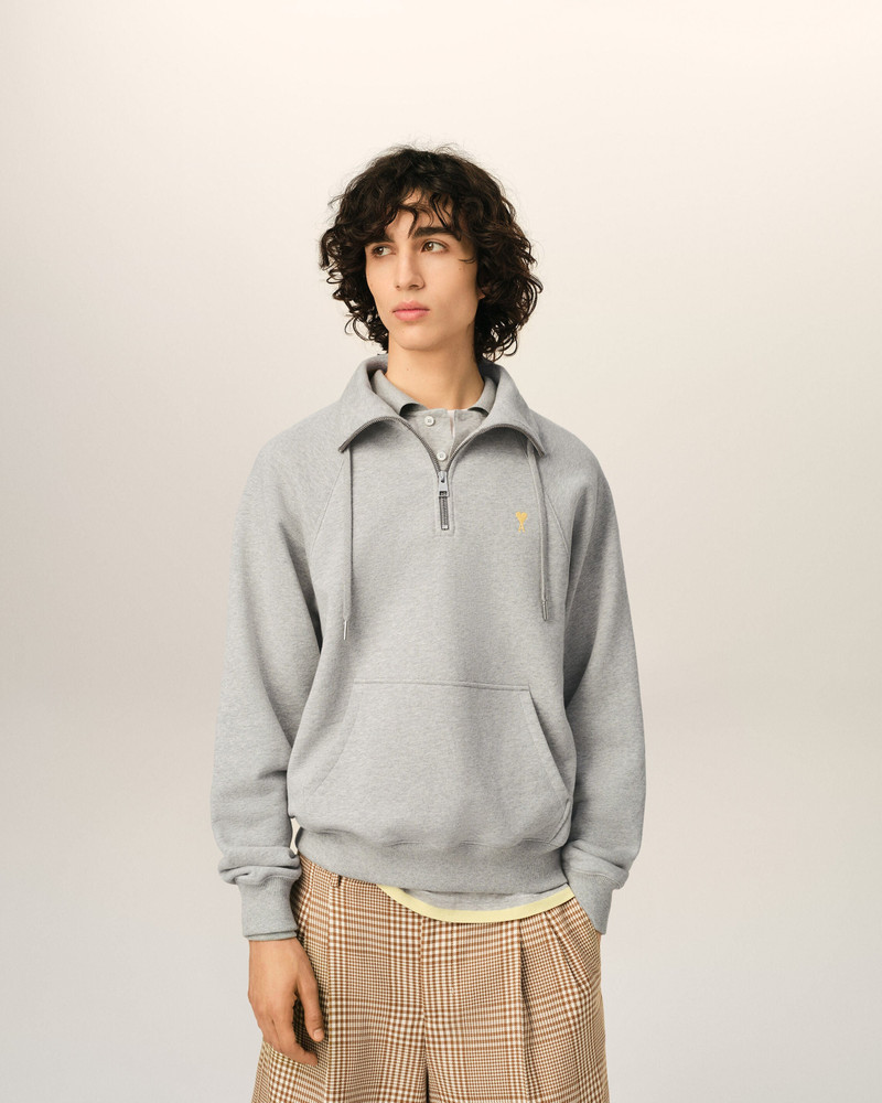 AMI Paris GREY COTTON AMI DE COEUR SWEATSHIRT outlook