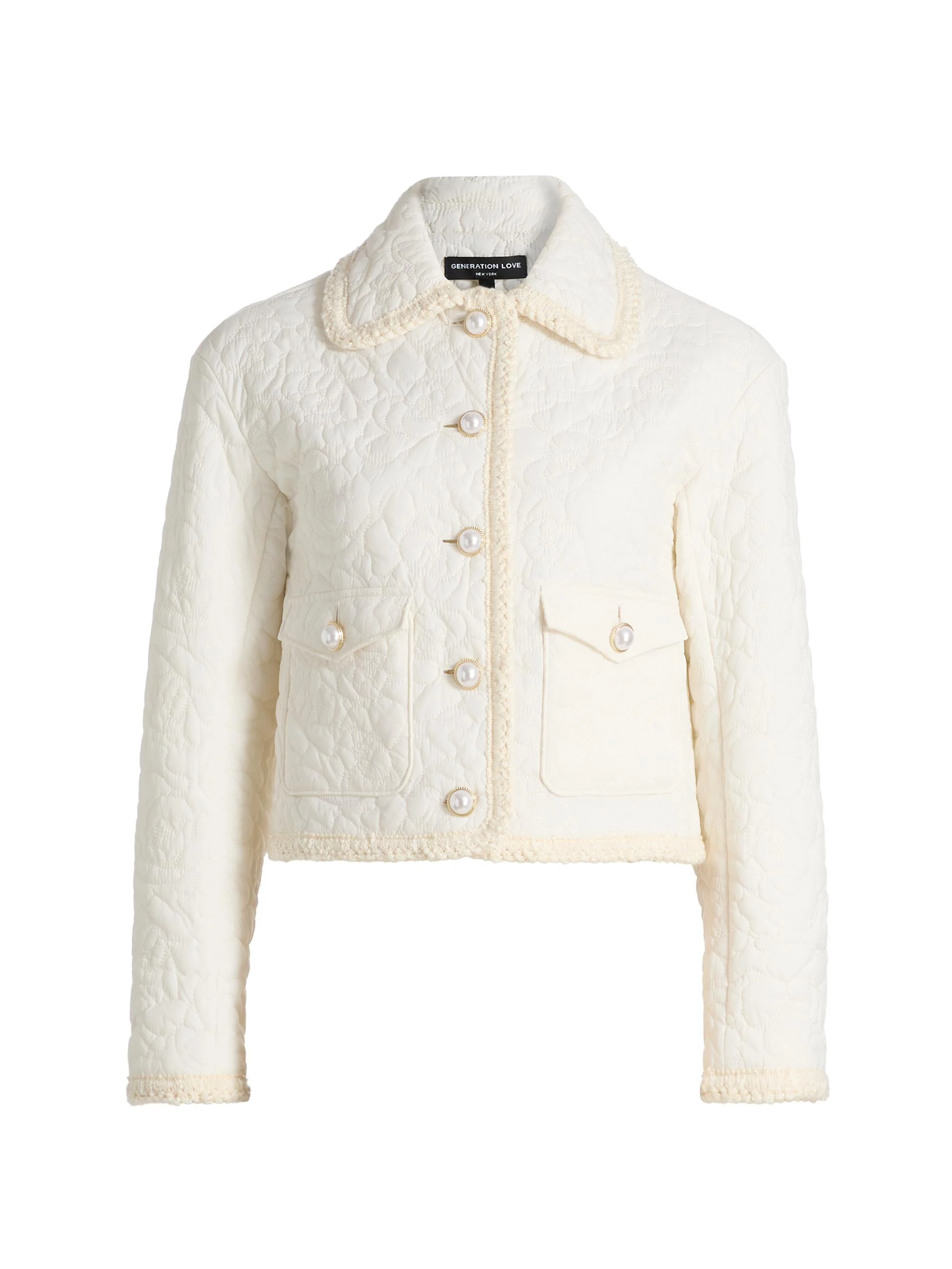 Women's Fabiana Quilted Puffer Jacket - Cream - 1