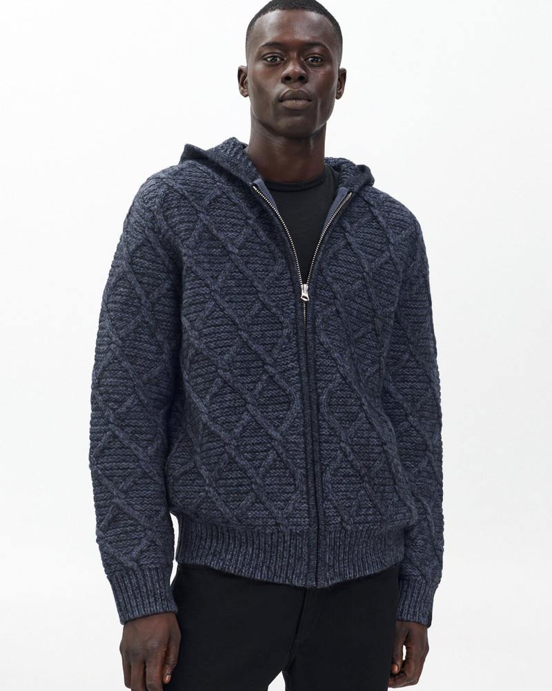 Cable-Knit Full-Zip Hoodie 2