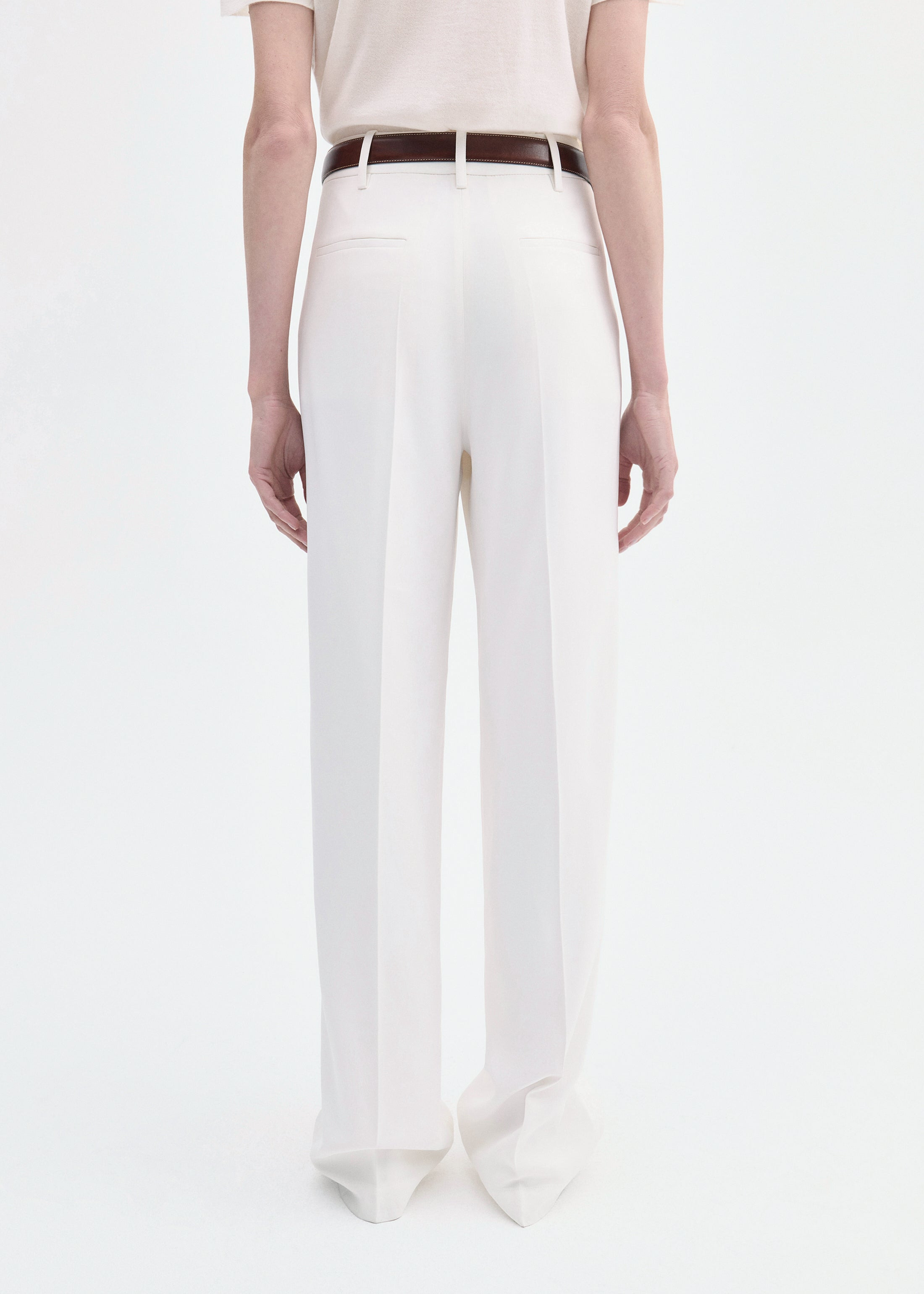 Pleat Front Trouser in Crepe - 5