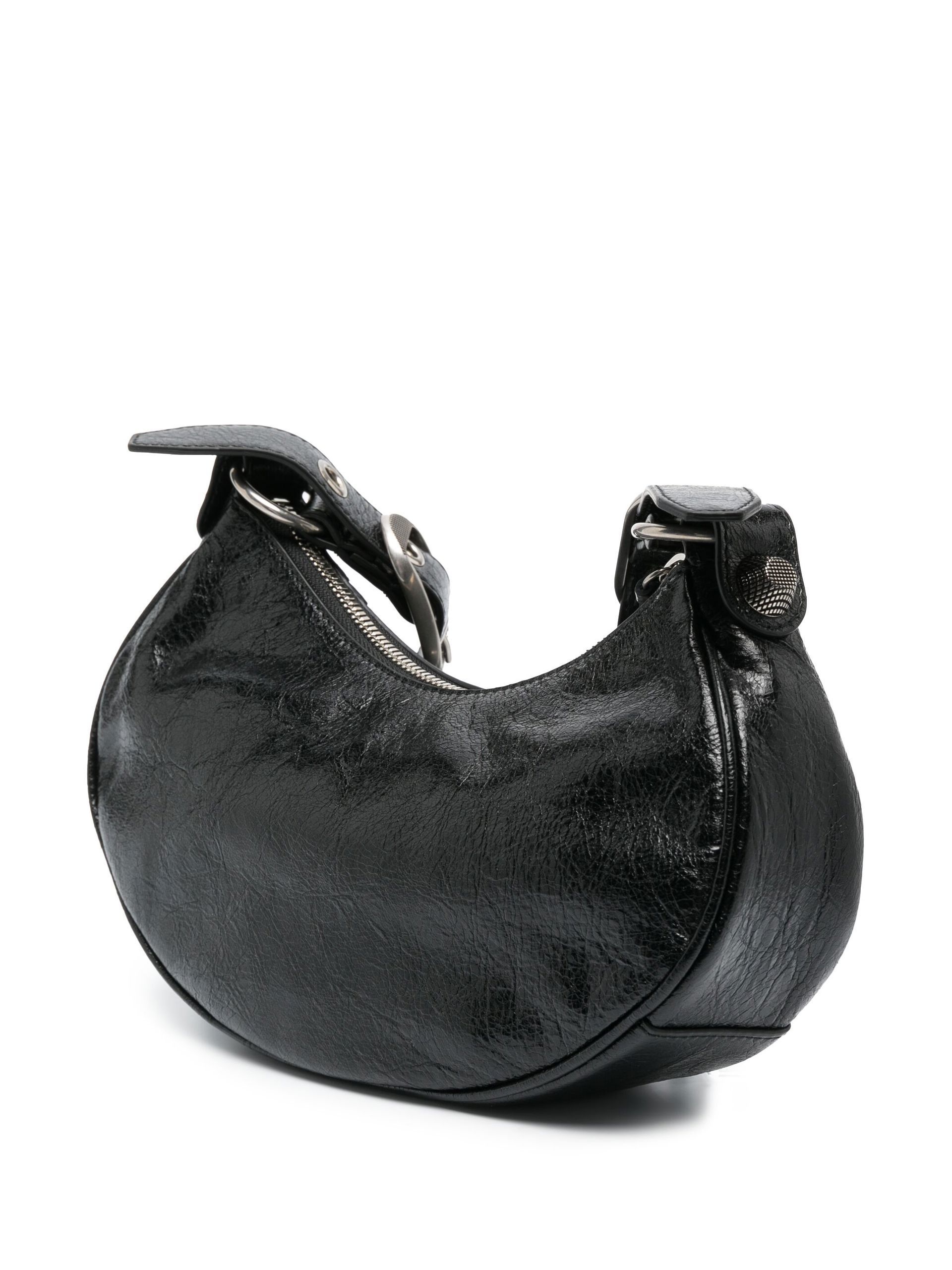 Black Le Cagole Mini Leather Shoulder Bag - 3