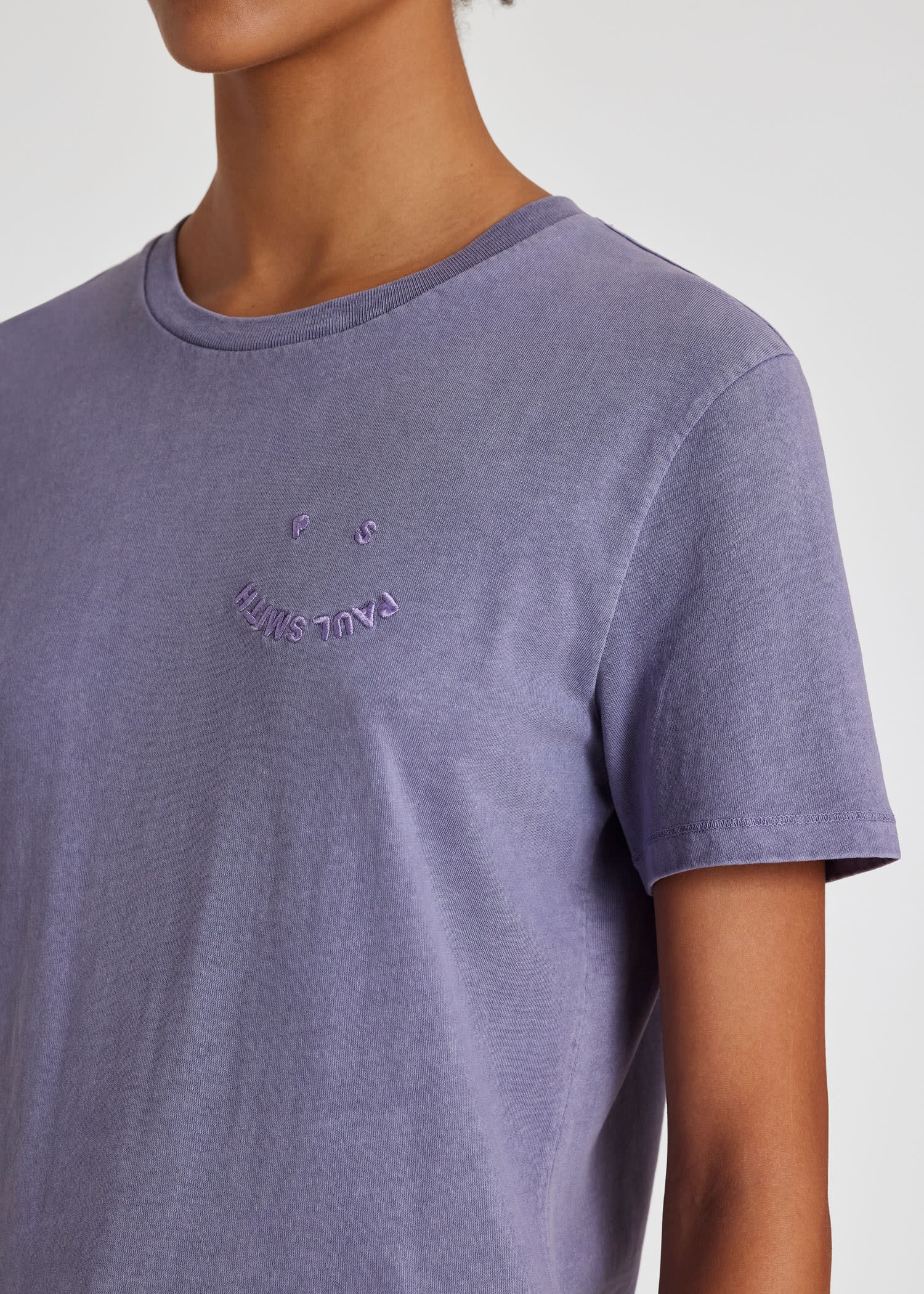 Grape Cotton 'Happy' T-Shirt - 6