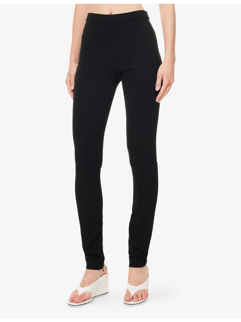 Zipped-Cuffs High-Rise Stretch-Woven Leggings - 3
