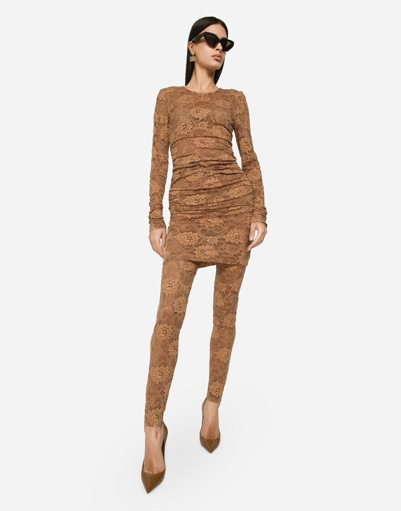 Dolce & Gabbana Lace leggings with branded elastic outlook