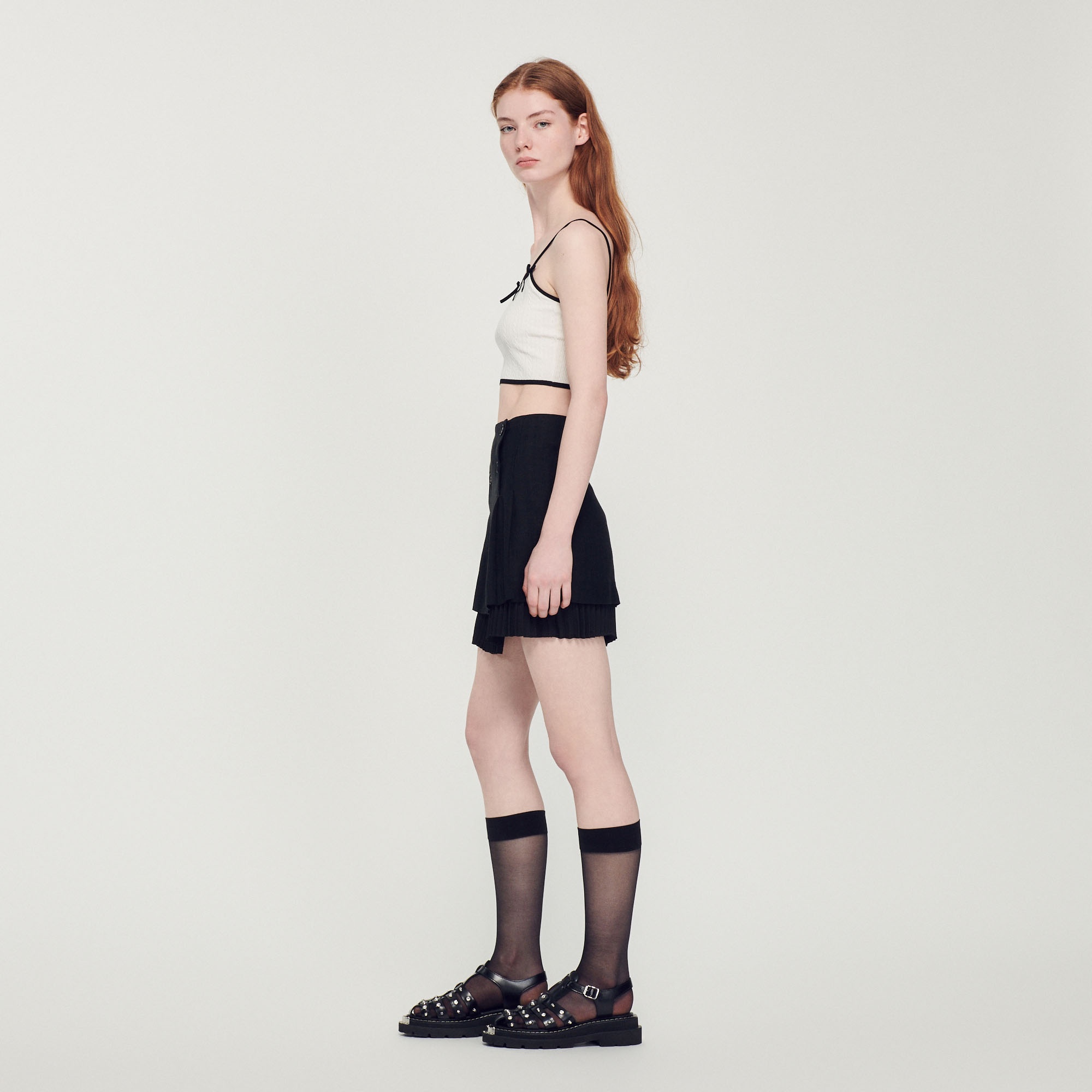 Short skirt with pleated effect - 7