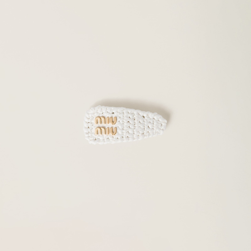 Woven fabric hair clip 1