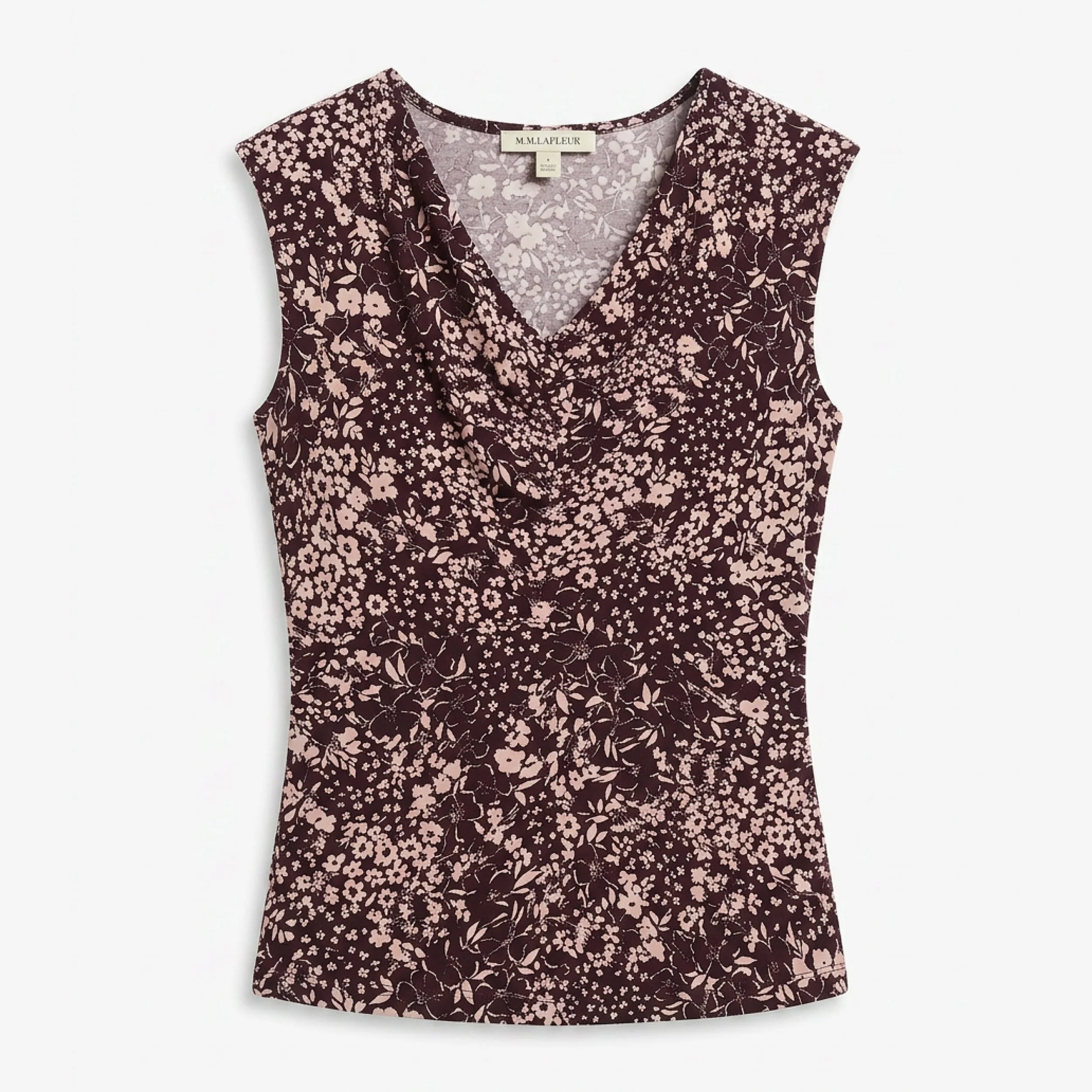 Franka Ruched Top - Light Printed Jersey - 1