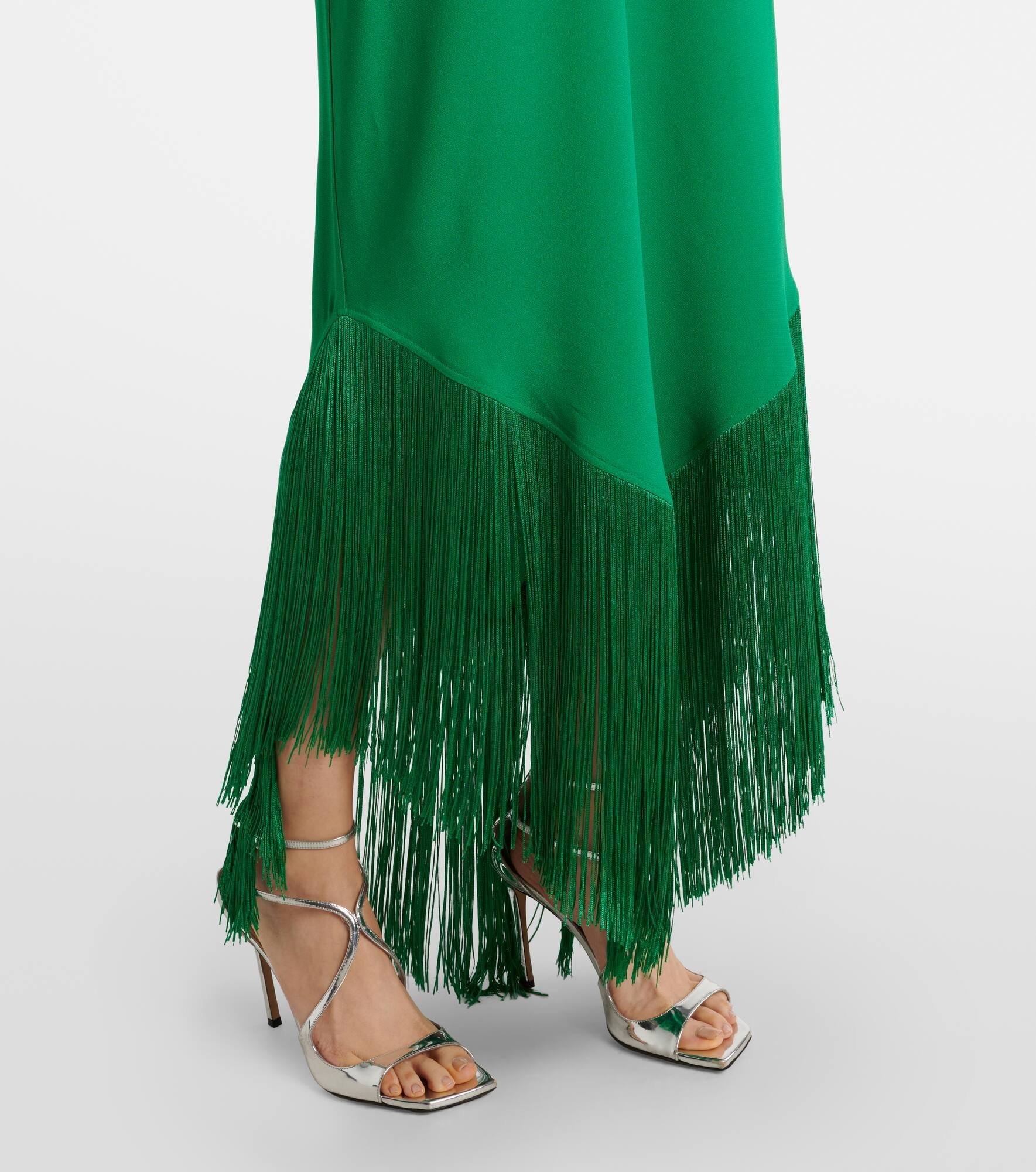 Nina fringed crêpe cady maxi dress - 5