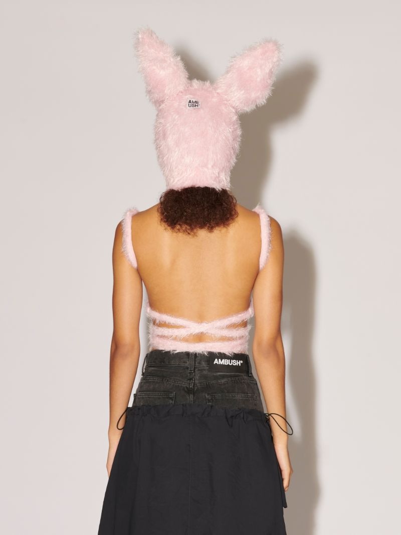FUR BACKLESS STRING BRATOP - 2