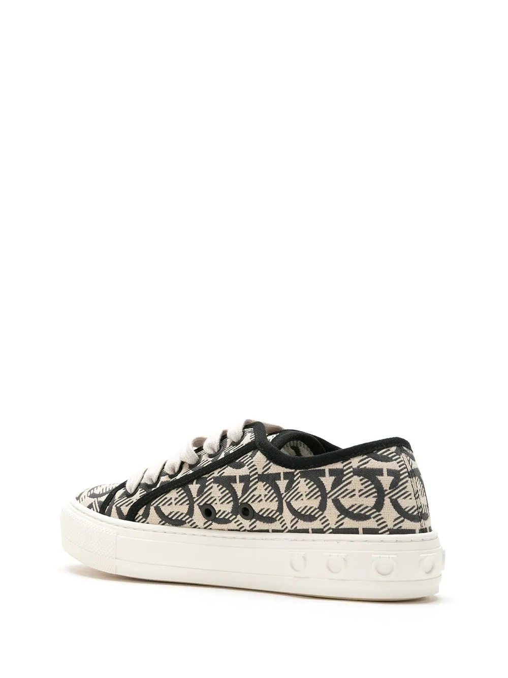 jacquard Gancini lace-up sneakers - 3