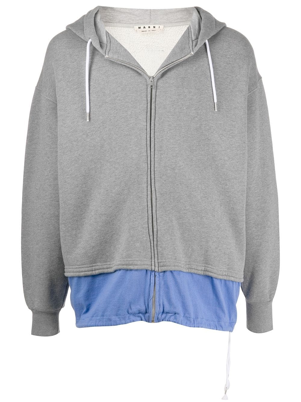 layered zip hoodie - 1