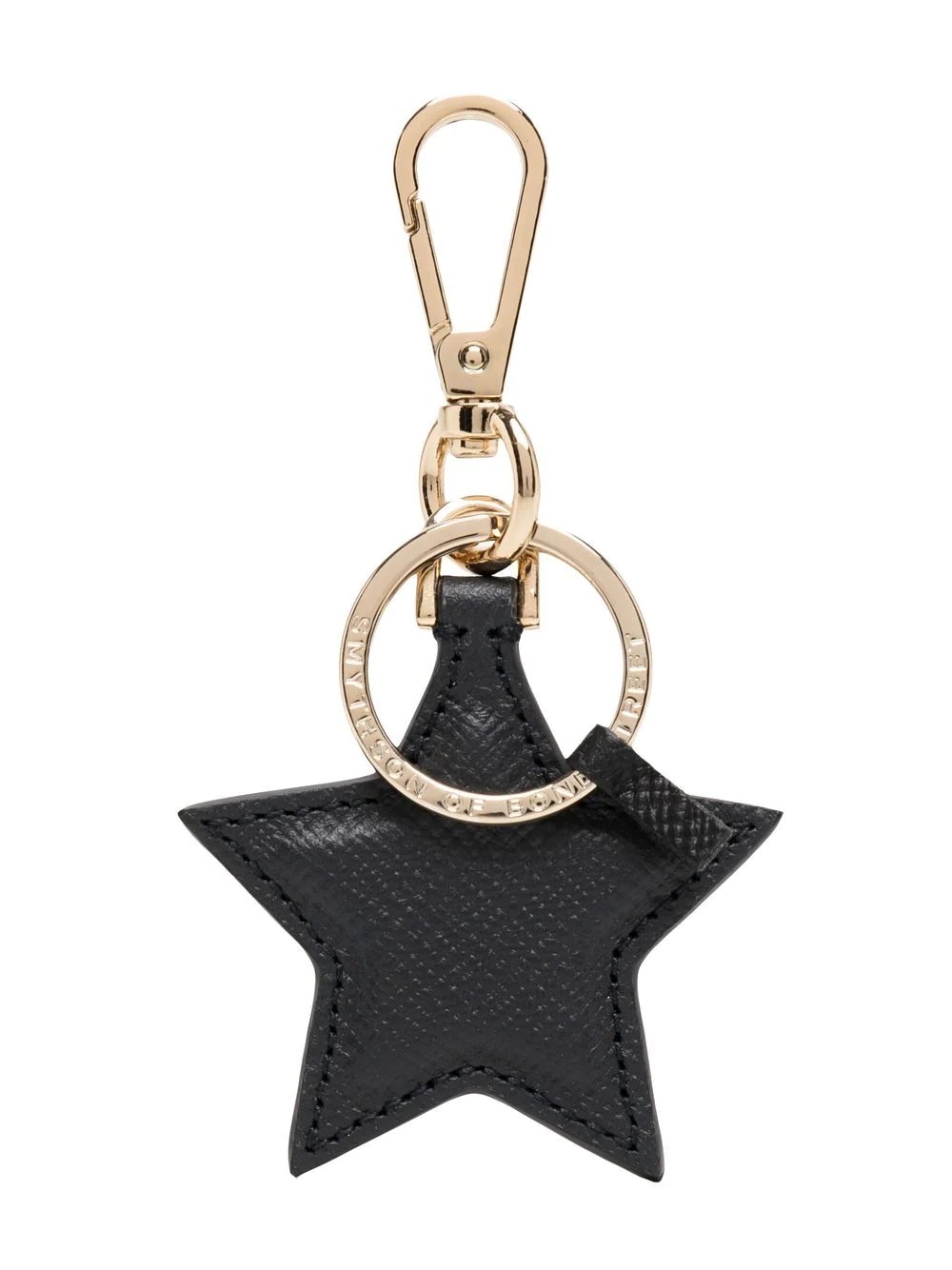 leather star keyring - 1