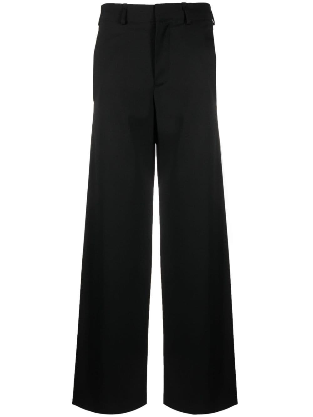 single-stitch logo wide-leg trousers - 1