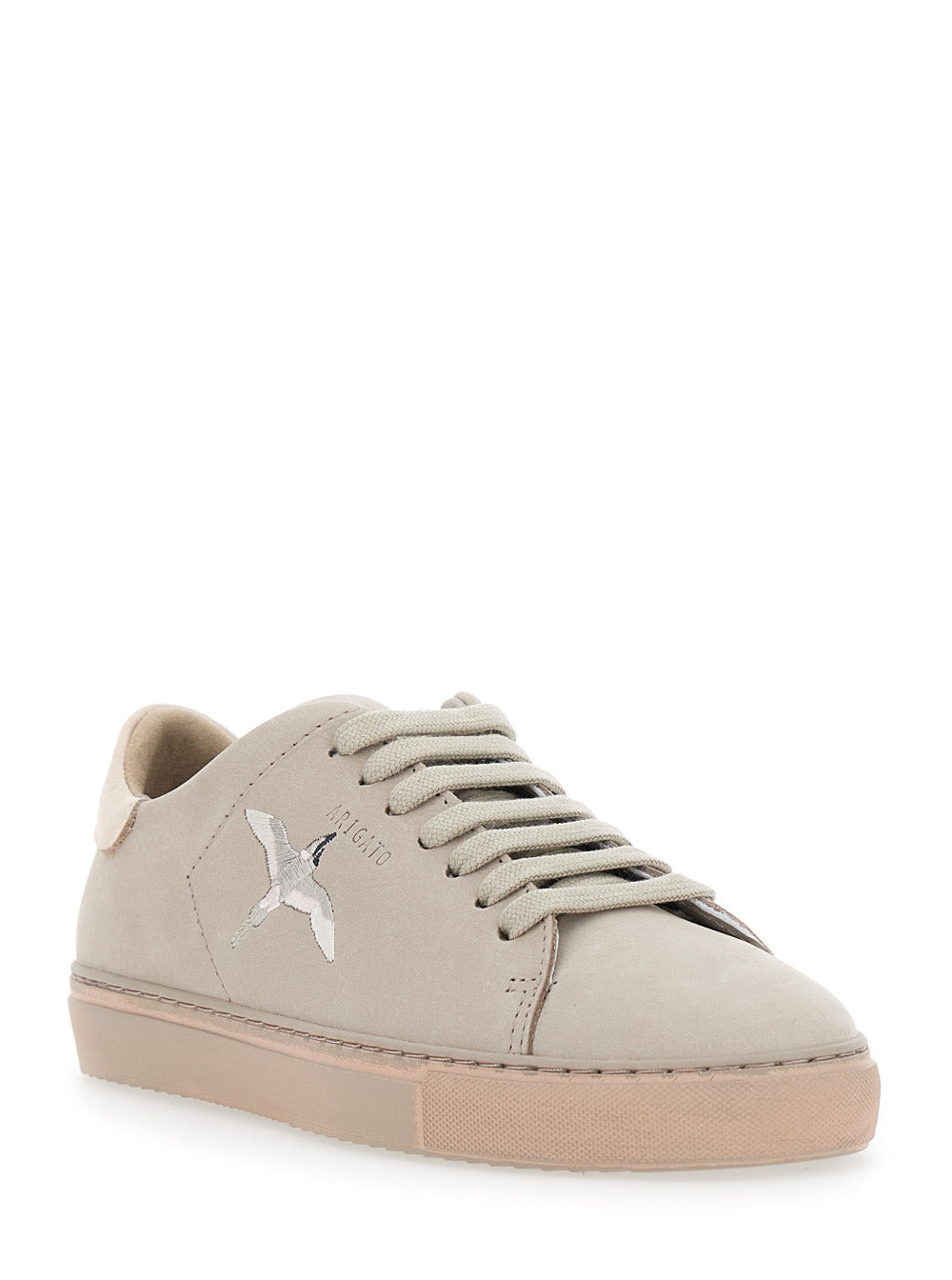 Axel Arigato Women 'Clean 90' Grey Low Top Sneakers With Logo Embroidery On The Side In Leather Woma - 2
