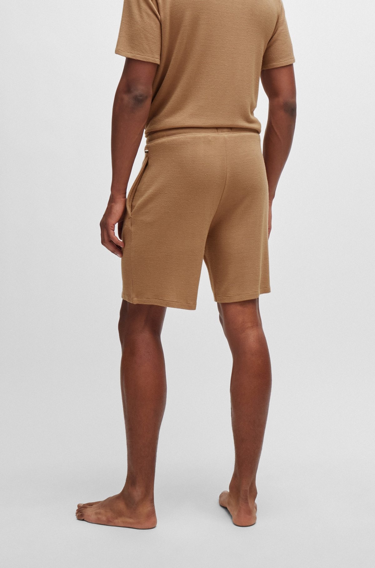 STRETCH-JERSEY PAJAMA SHORTS WITH EMBROIDERED LOGO - 4