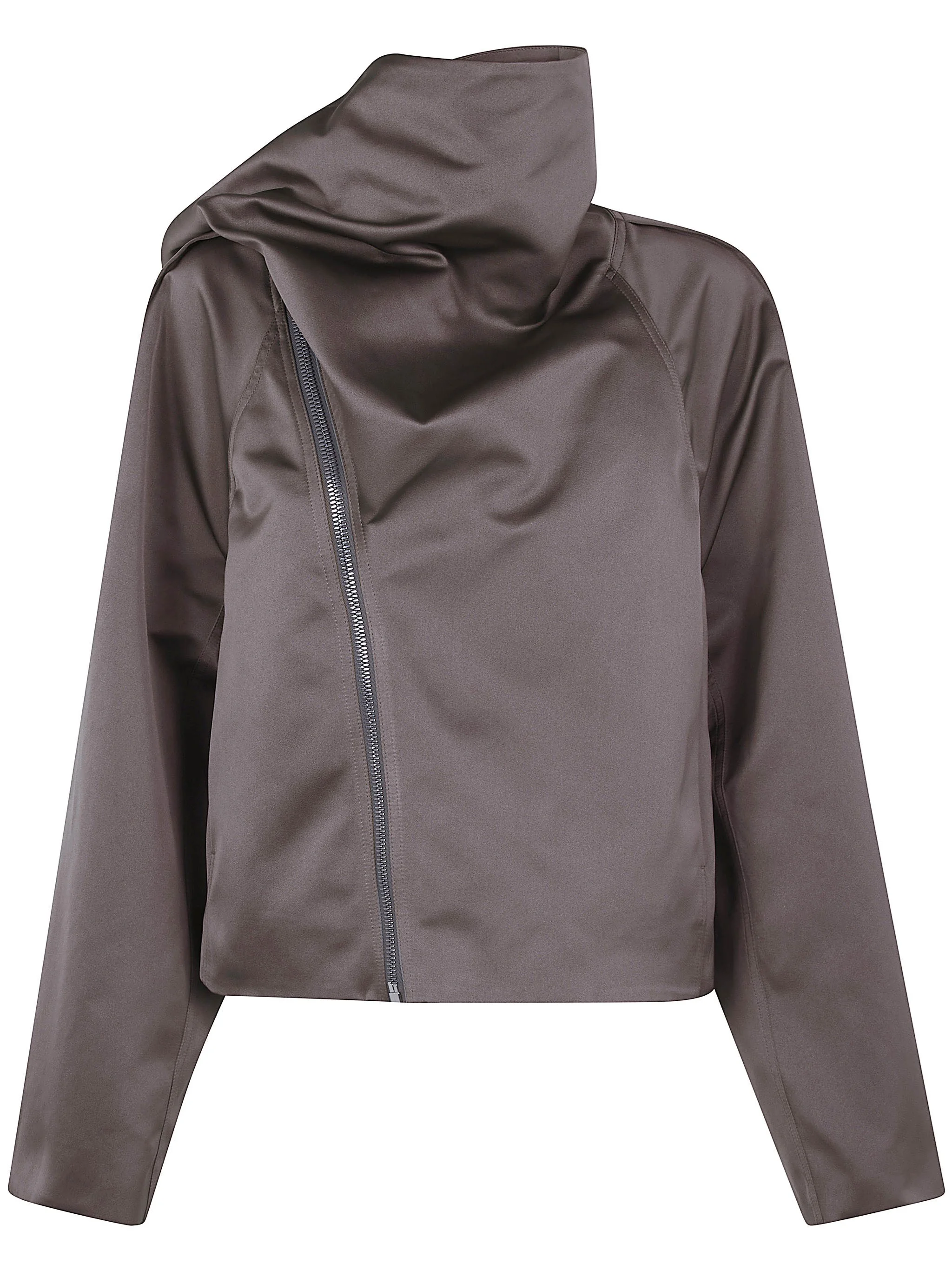 'Cropped Scarf Flight' Jacket - 1