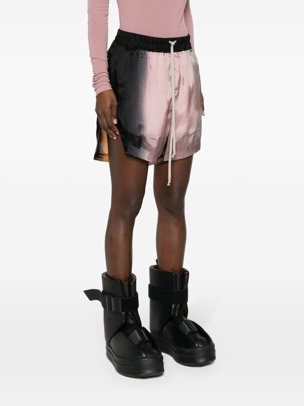 gradient-effect wide-leg shorts - 3