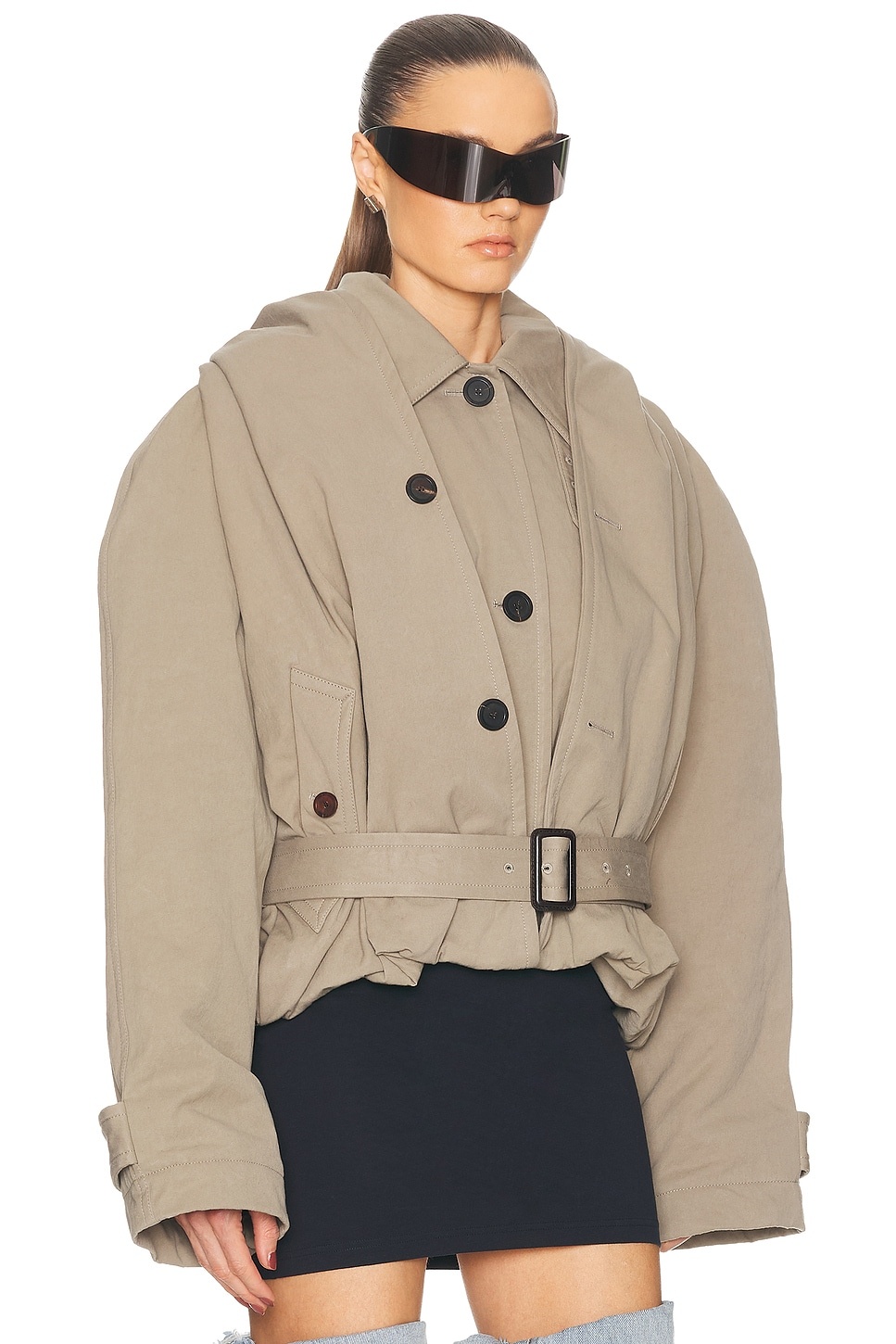 Hooded Trench Coat - 2