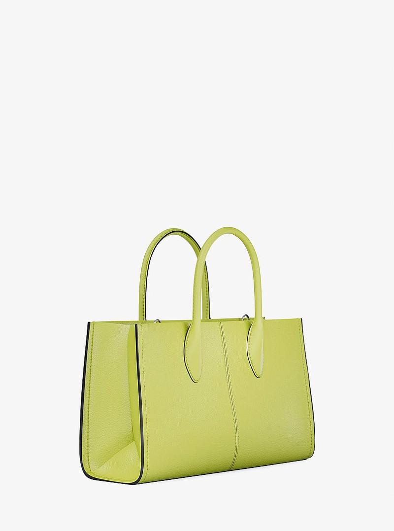 Mirella Medium Pebbled Leather Satchel 3