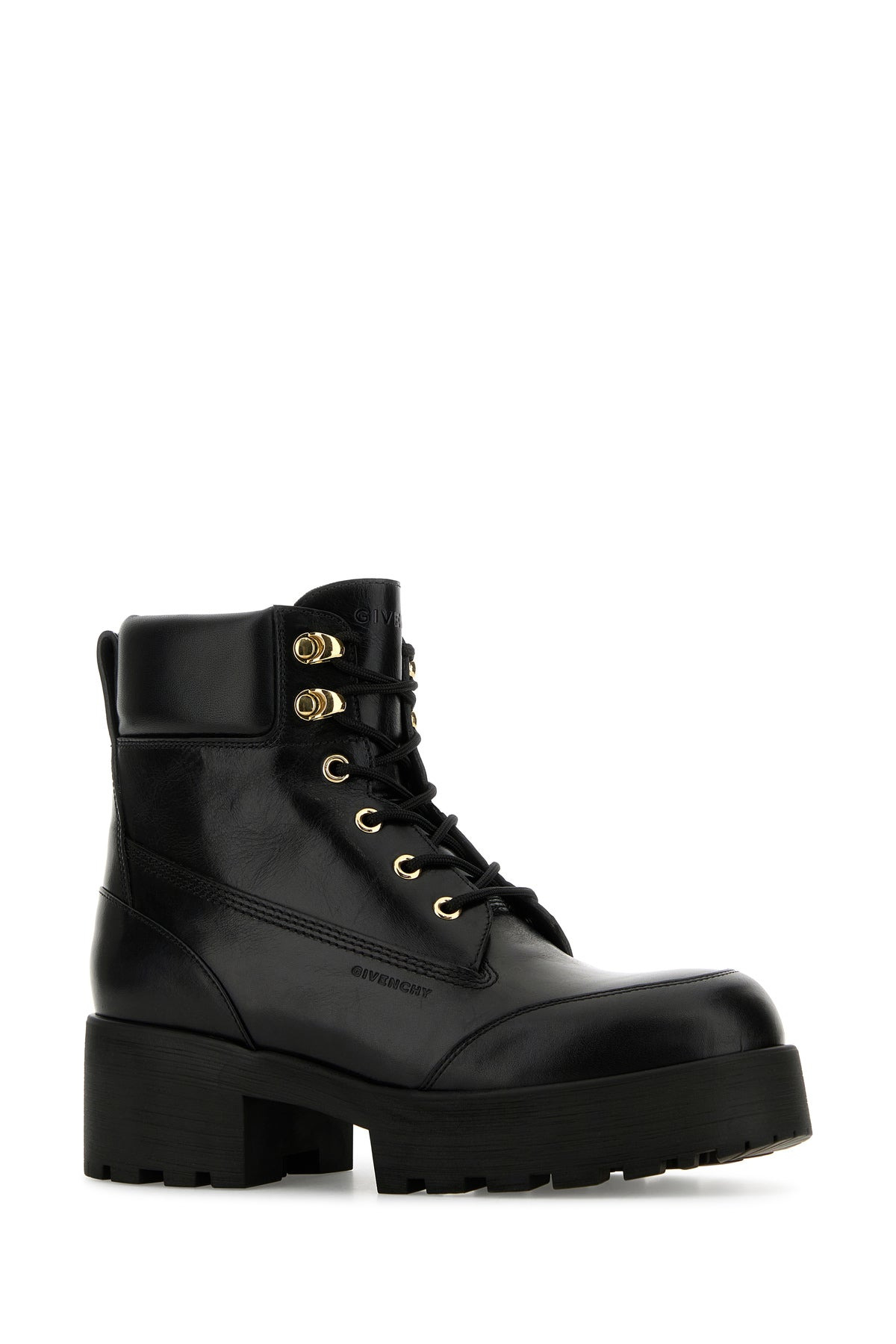 Black leather Trekker ankle boots - 2