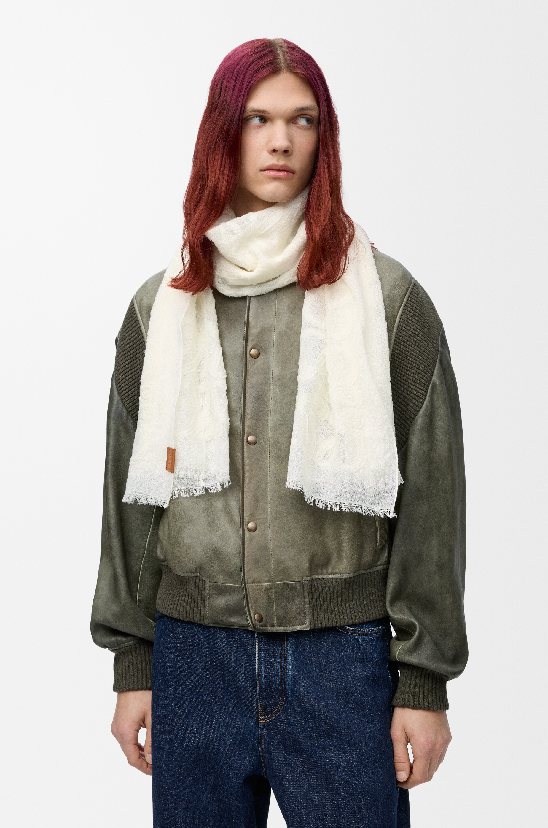 Scarf in wool and silk - 2