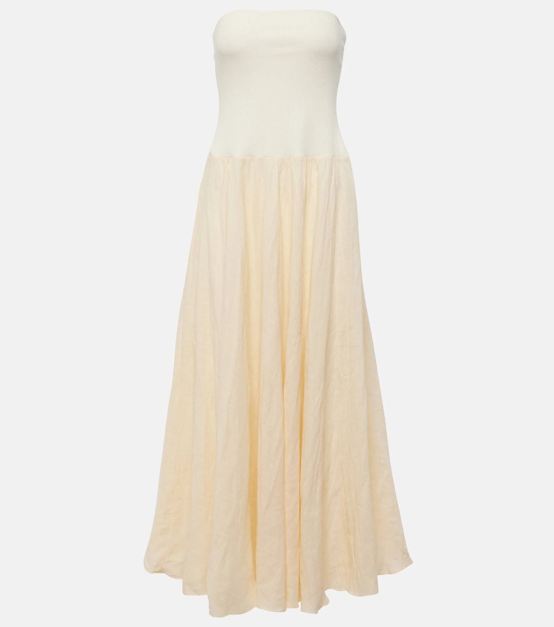 Linen-blend maxi dress - 1