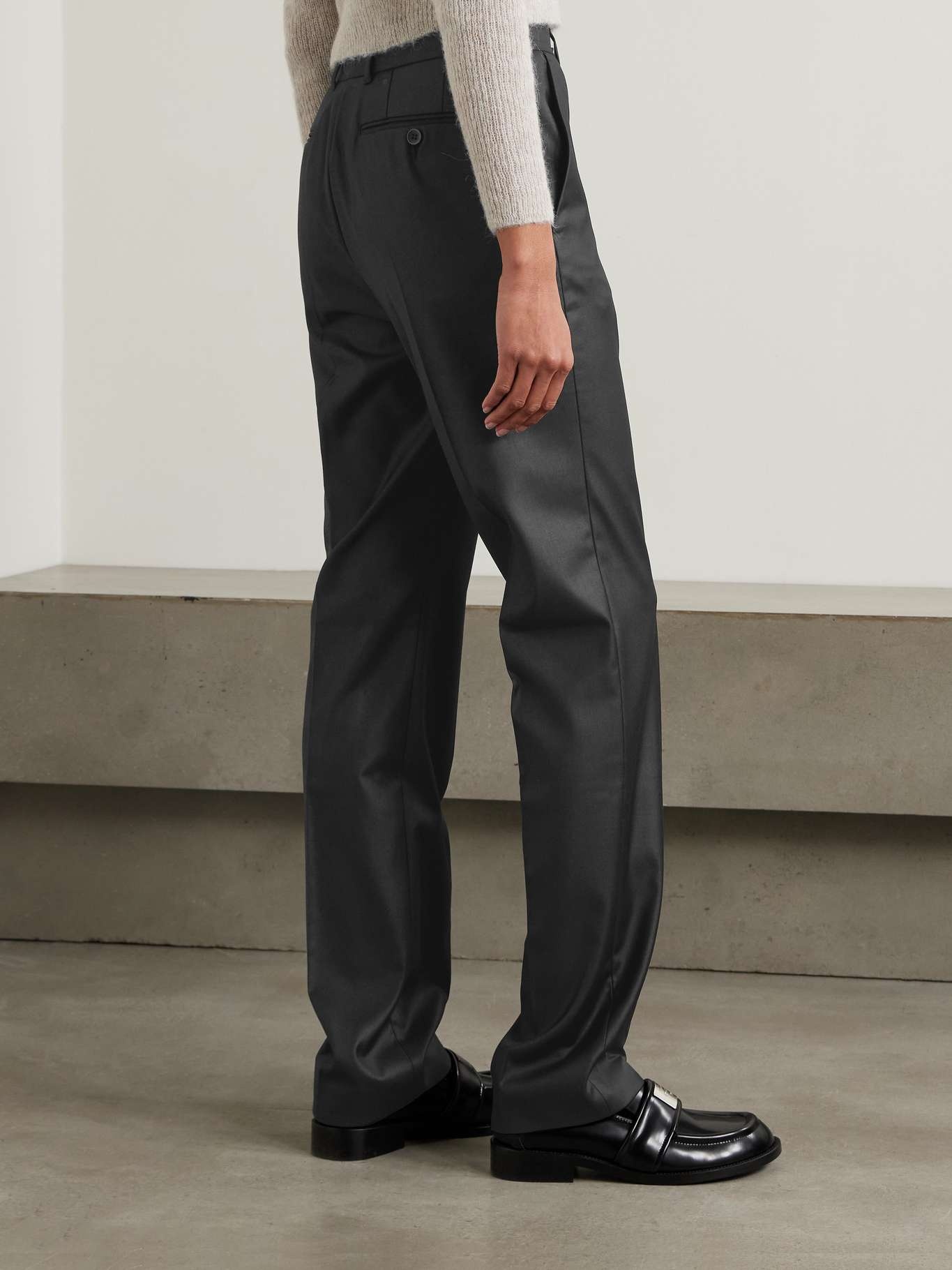 Stretch wool and LYCRA®-blend slim-leg pants - 4