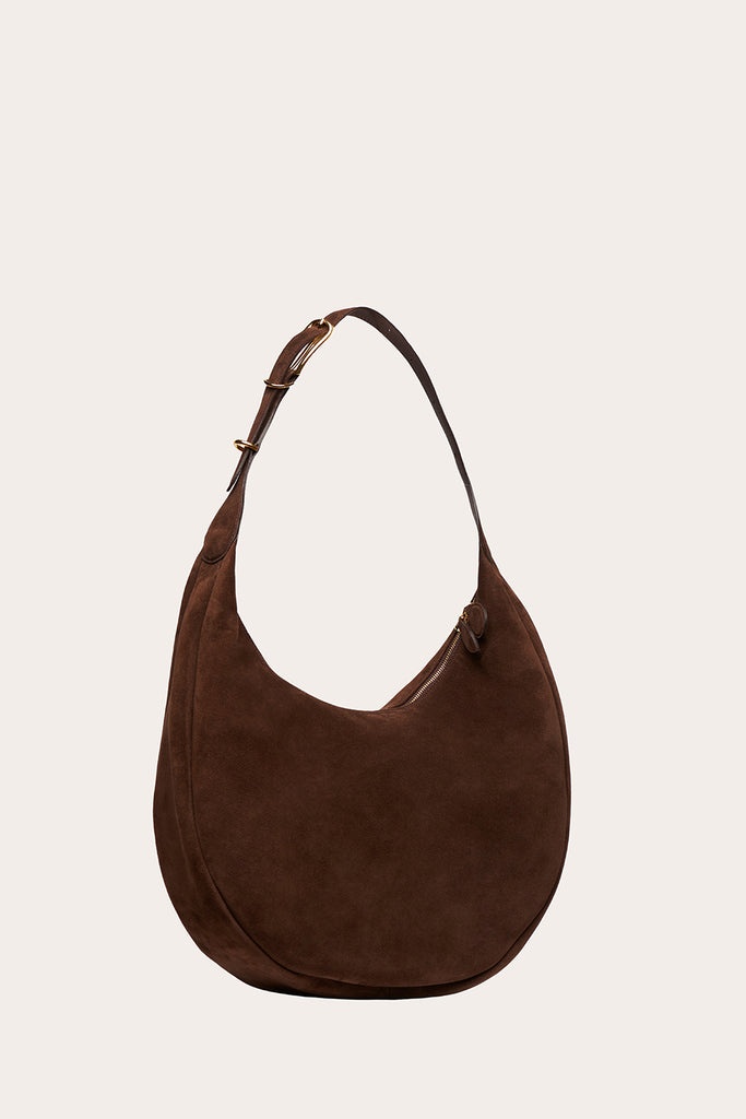MOON HOBO DARK BROWN SUEDE - 3