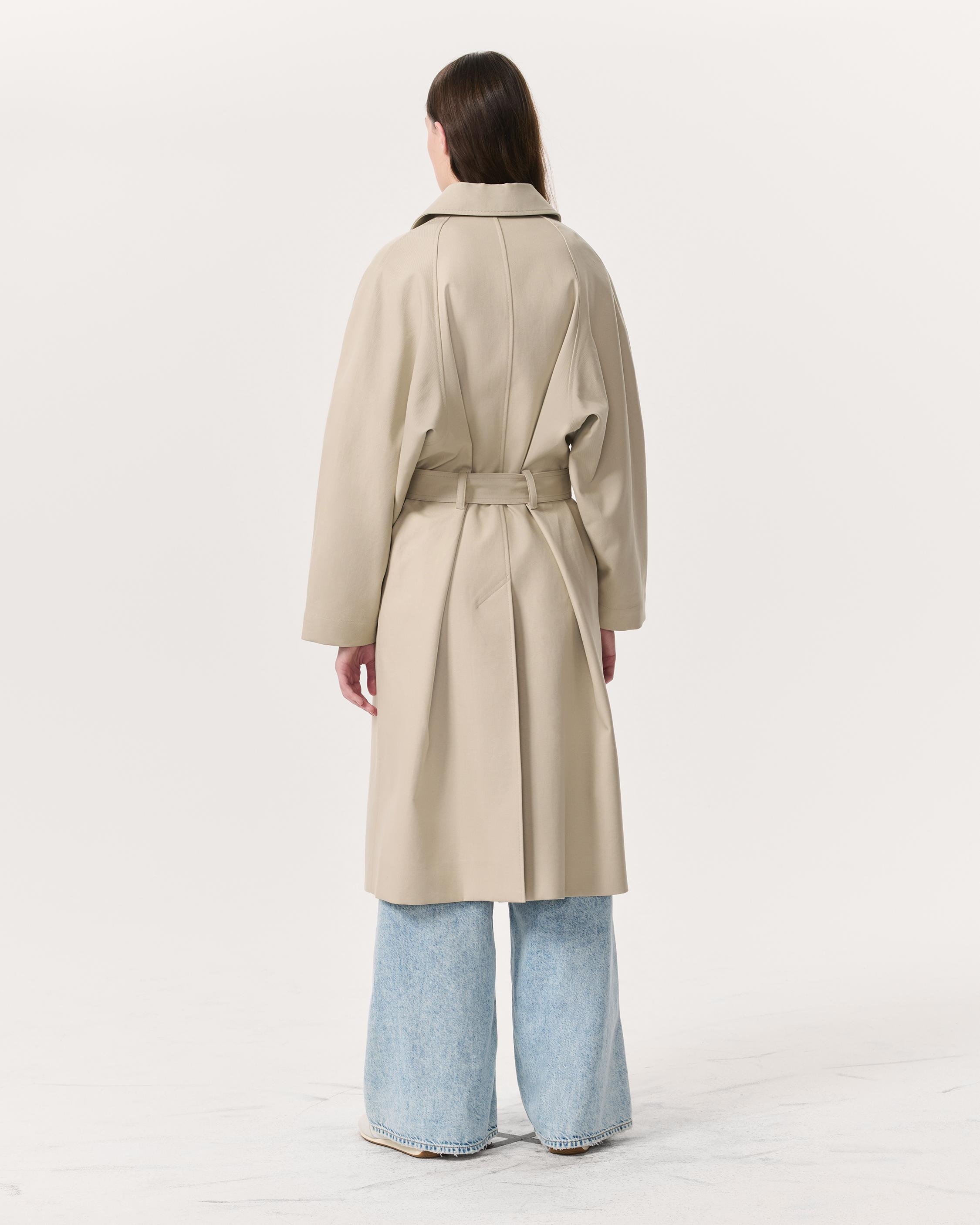 Henrietta Oversized Italian Cotton Trench Coat - 5