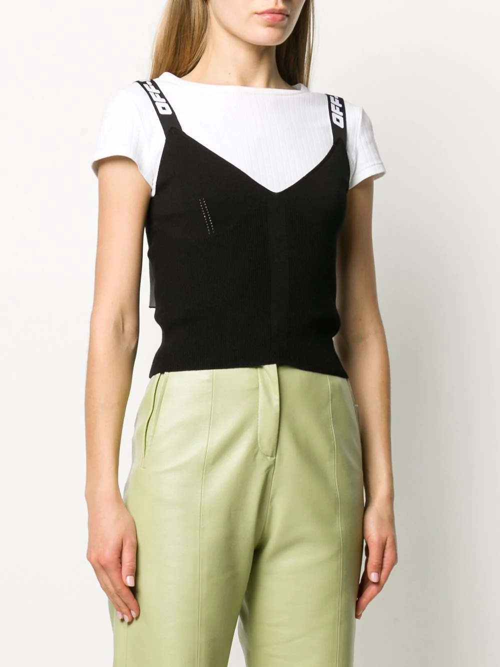 logo strap cropped top - 3