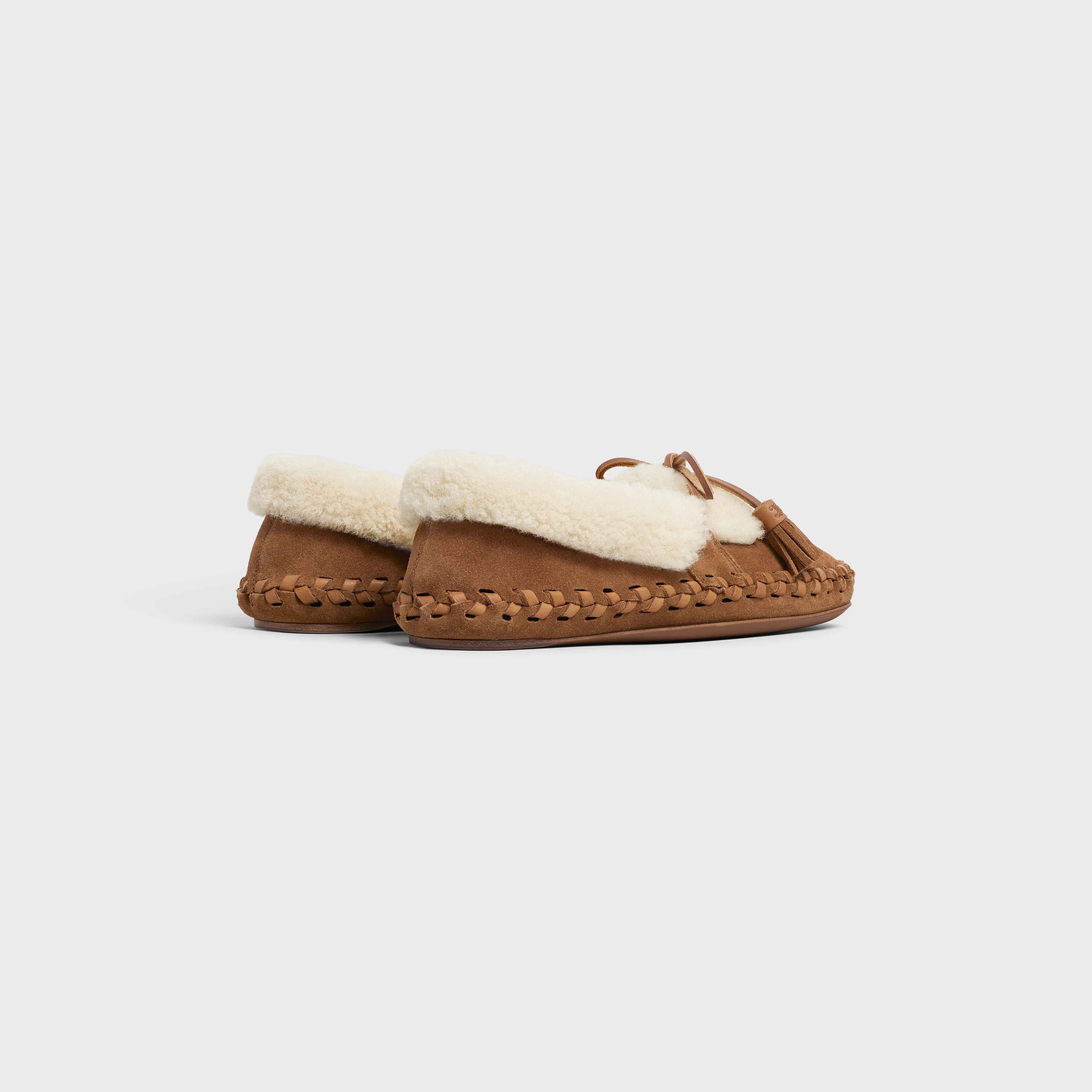 CELINE Marlou slip-on in Suede calfskin and shearling - 3