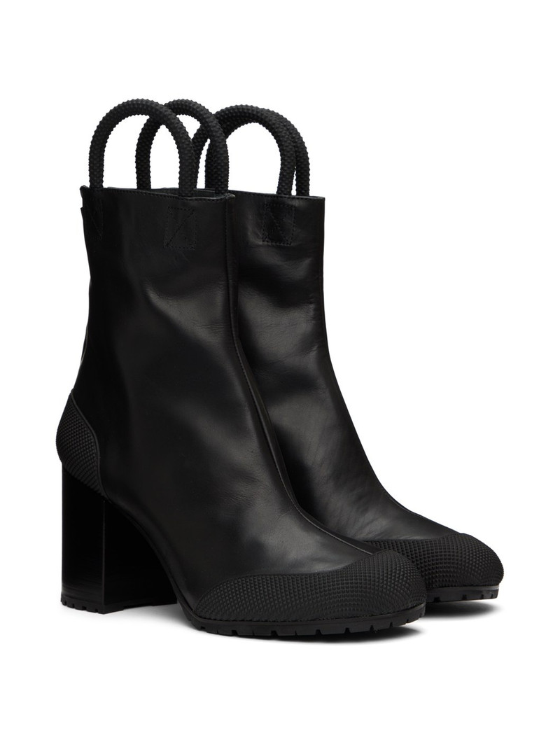 Black Leather Worker Boots 4
