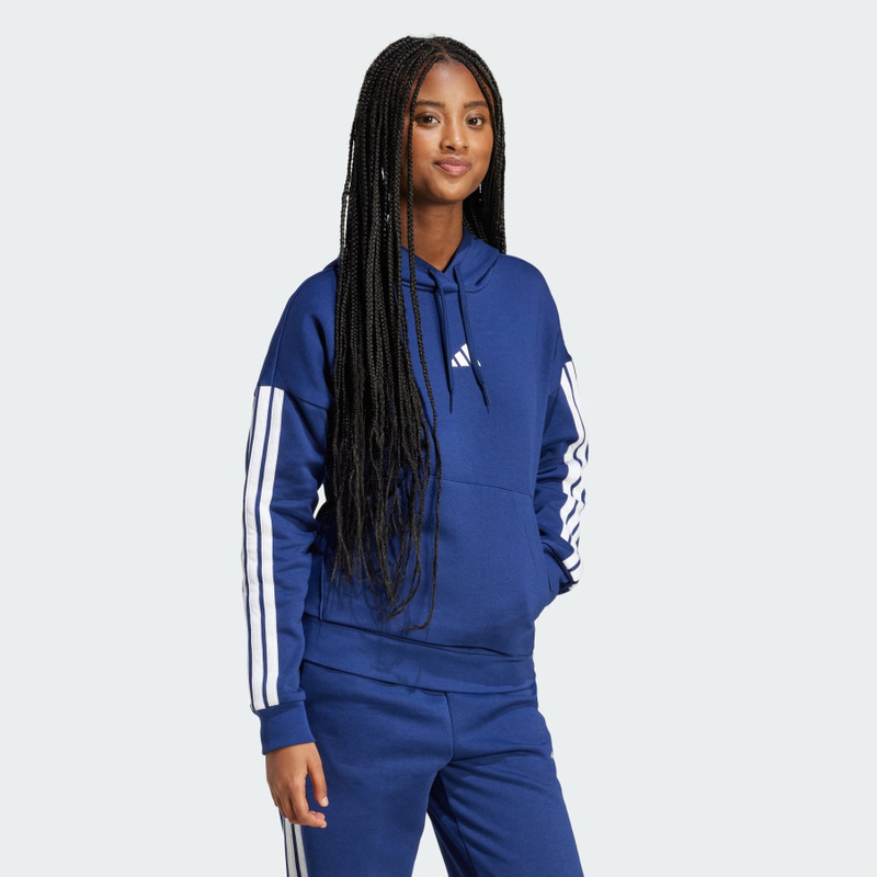 Essentials 3-Stripes Fleece Hoodie 4