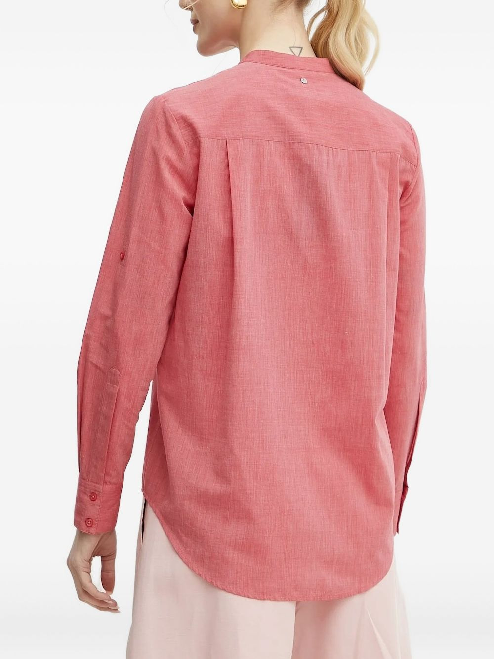 mandarin-collar long-sleeve shirt - 2