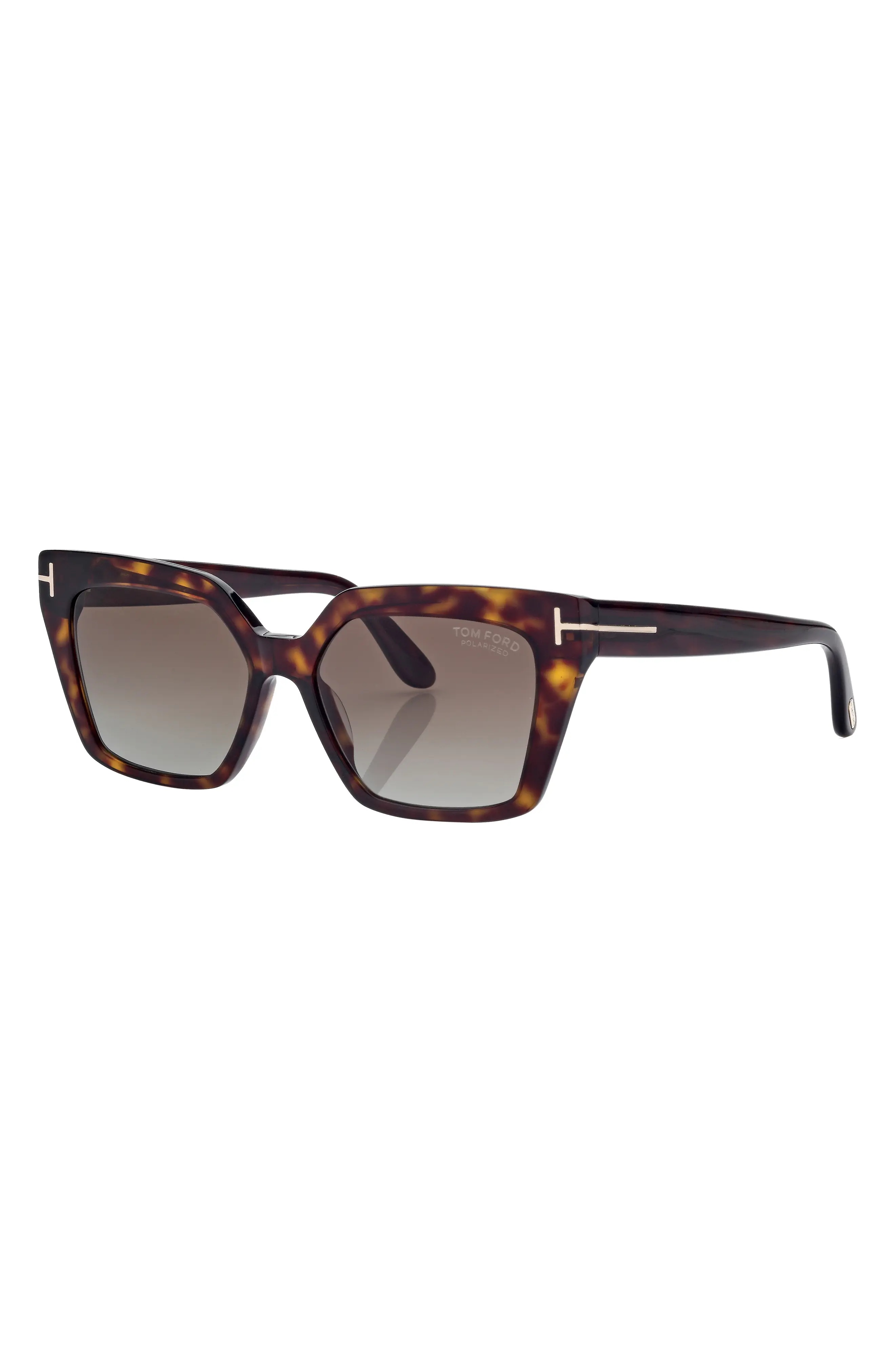 Winona 53mm Polarized Cat Eye Sunglasses in Dark Havana /Brown Polarized - 3