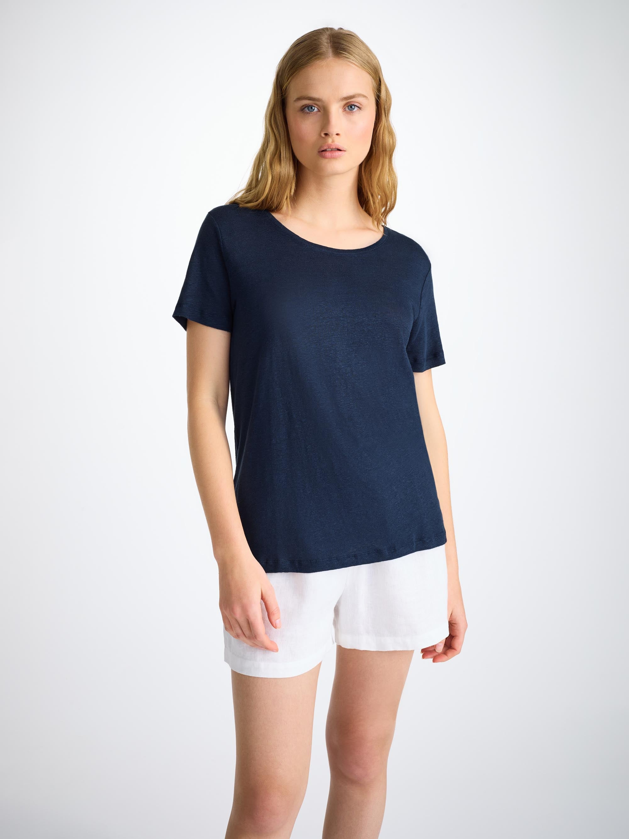 Women's T-Shirt Jordan Linen Navy - 3