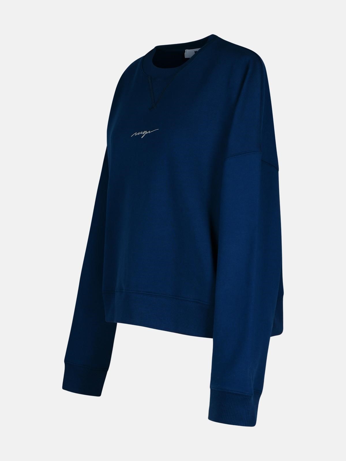 NAVY COTTON SWEATSHIRT - 2