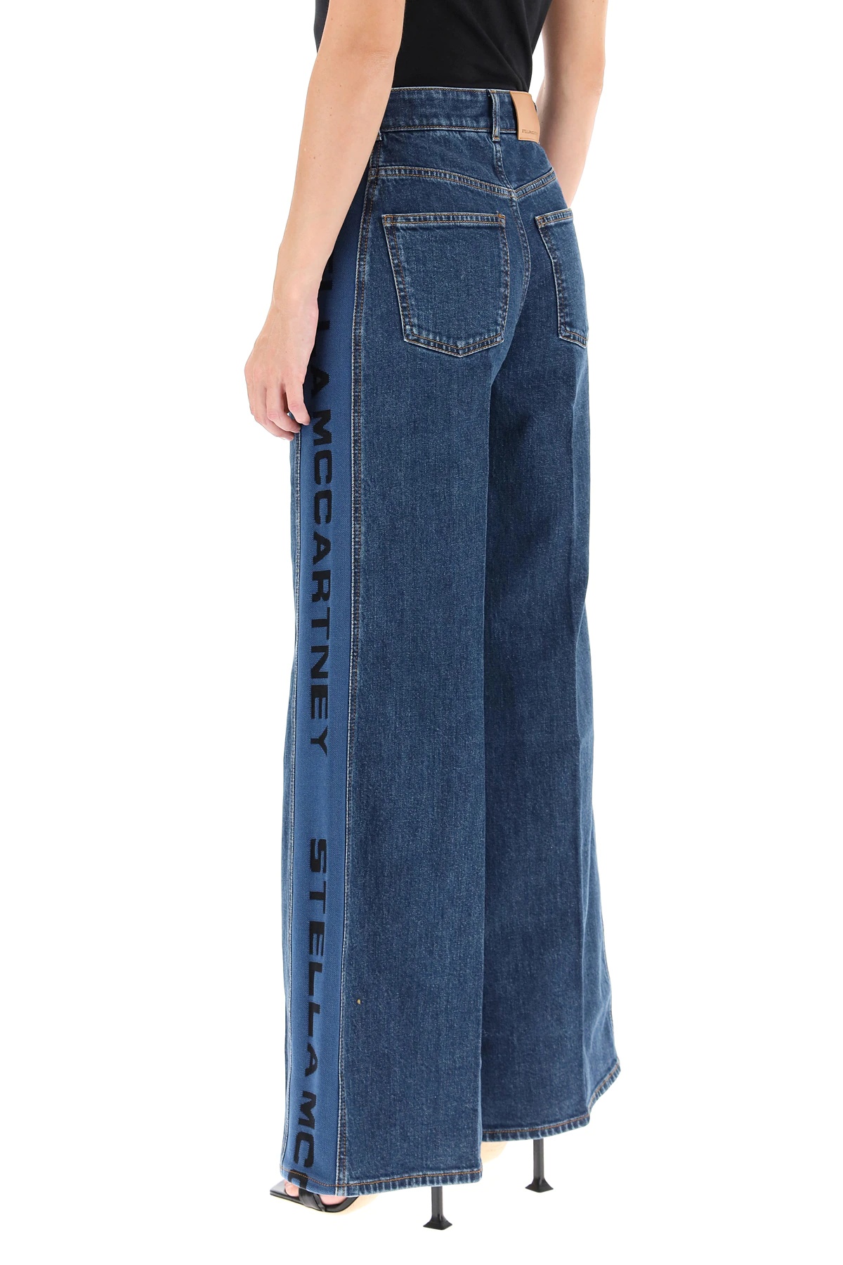 FLARE JEANS WITH LOGO BANDS - 4