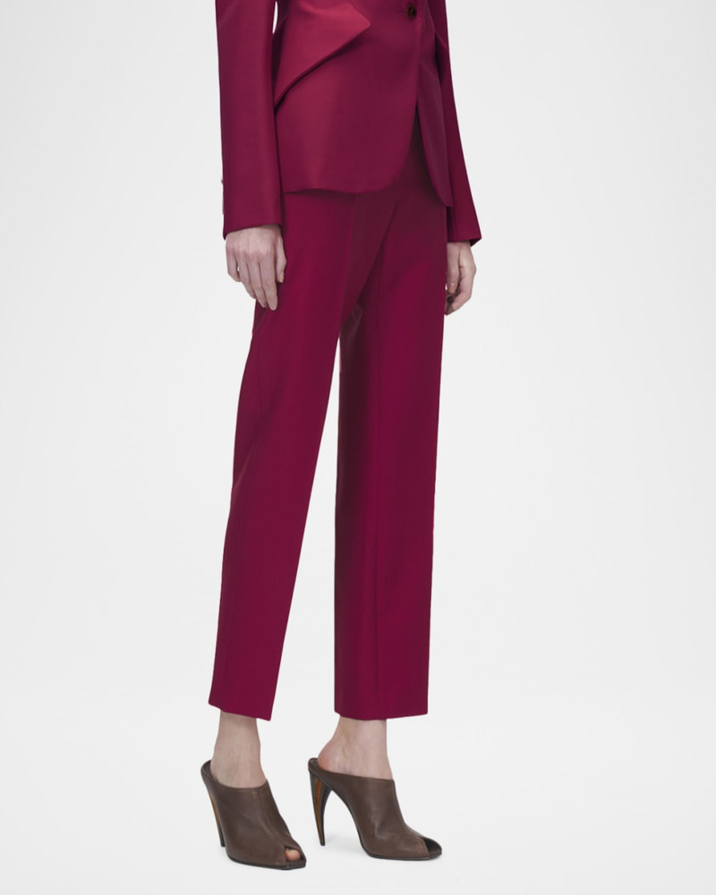 Certified Wool Mohair Slim-Leg Ankle Trousers 4